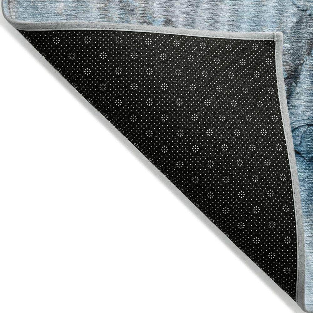 Machine Made ACN506 Blue Rugs