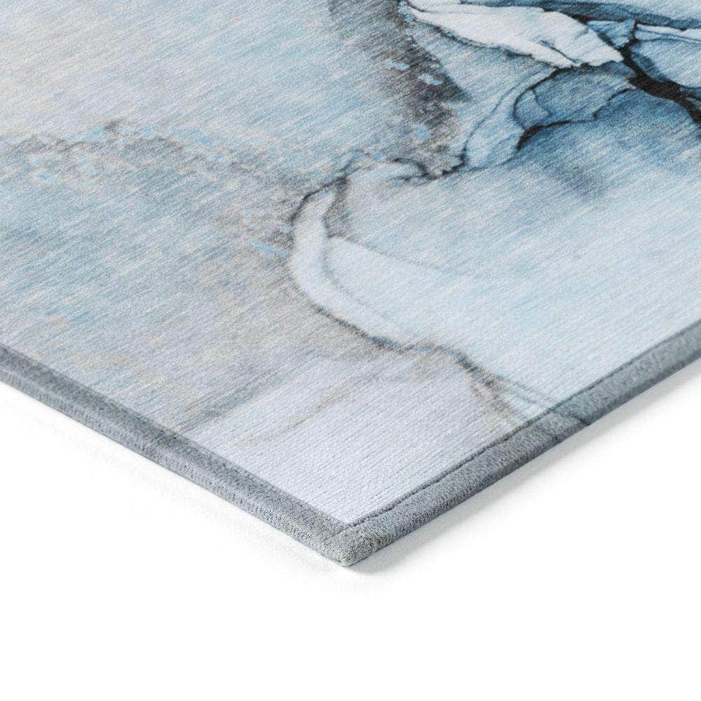 Machine Made ACN506 Blue Rugs