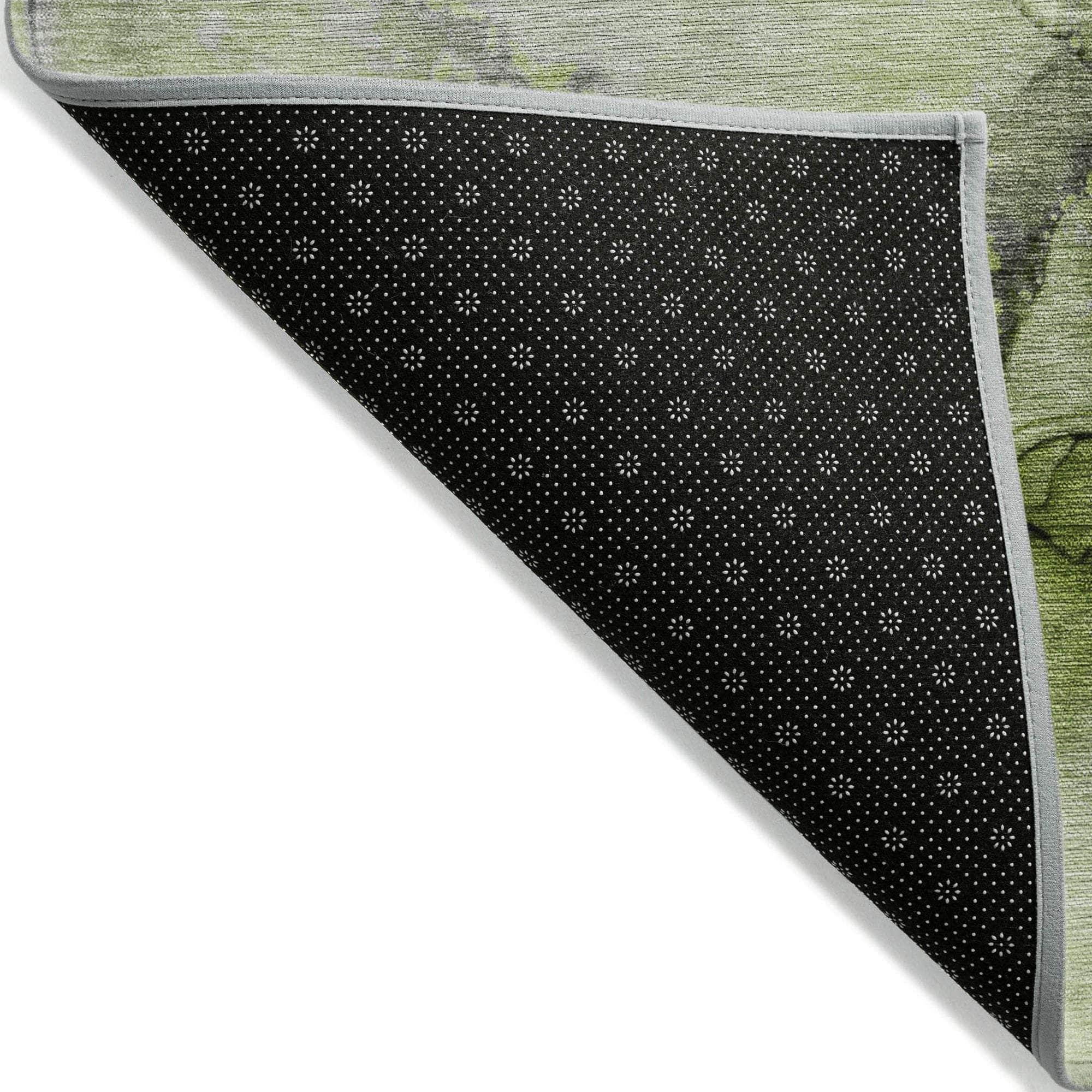 Machine Made ACN506 Green Rugs