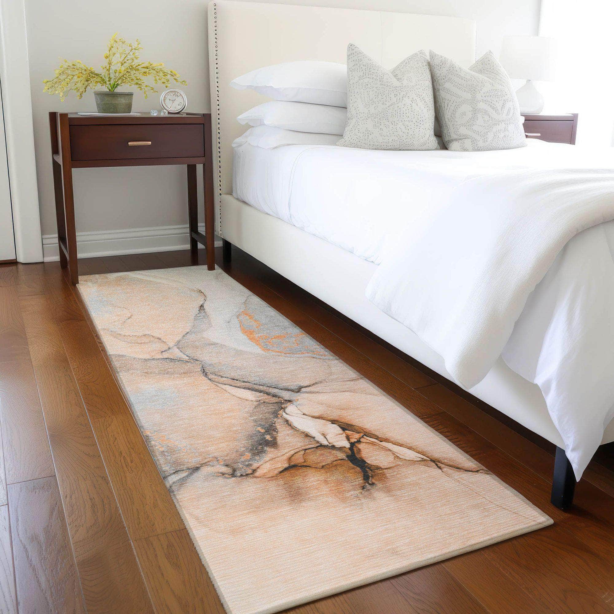 Machine Made ACN506 Orange Rugs
