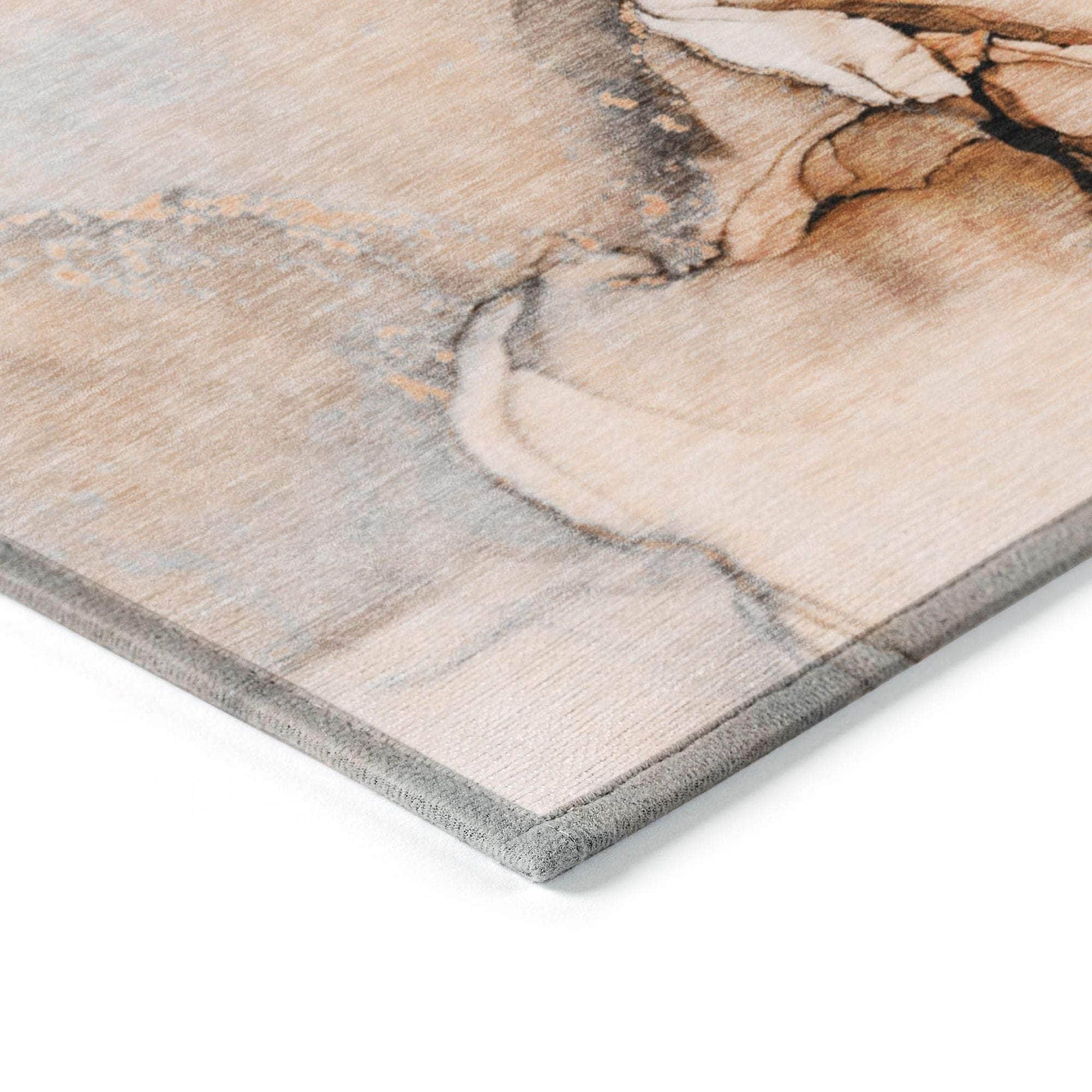 Machine Made ACN506 Orange Rugs