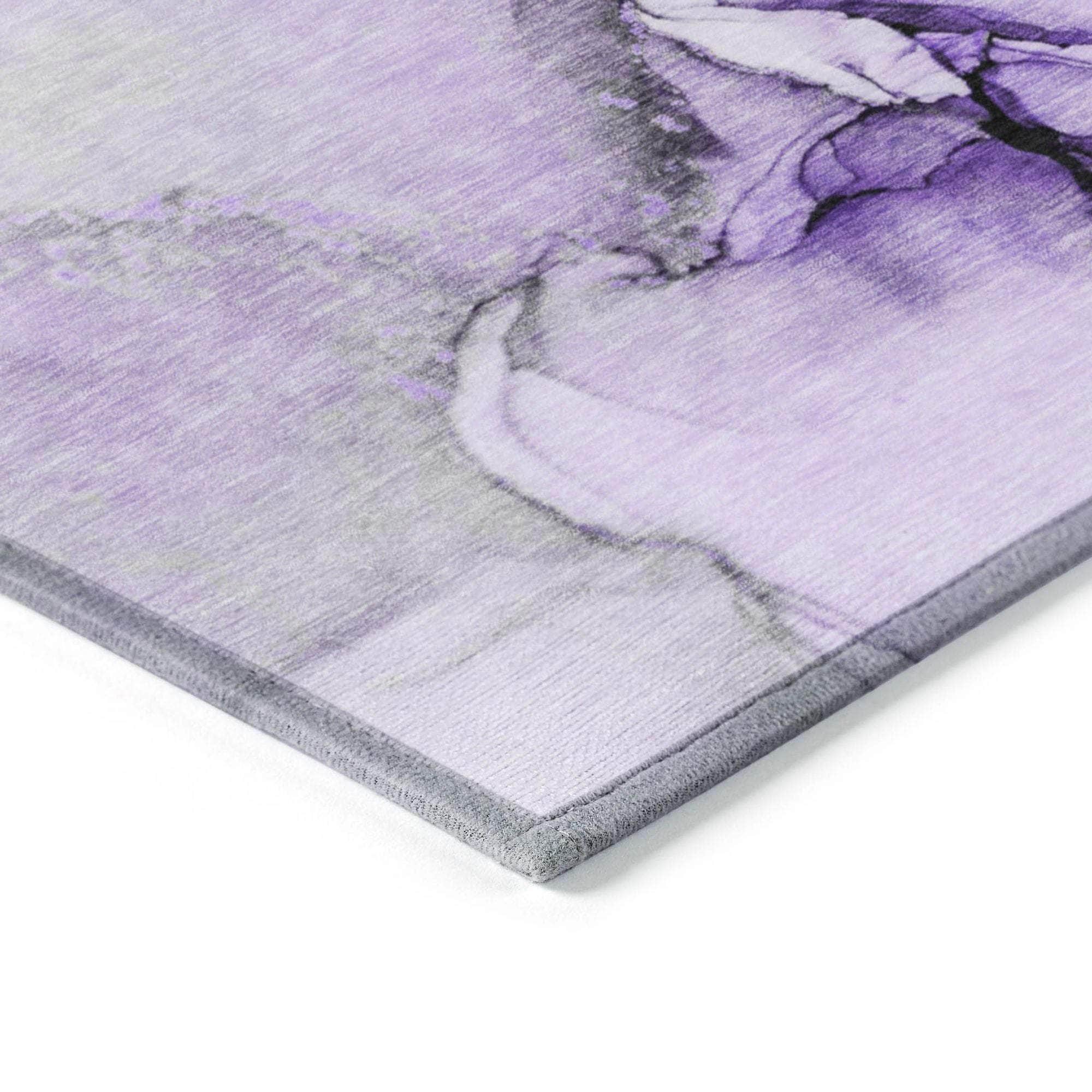 Machine Made ACN506 Purple Rugs