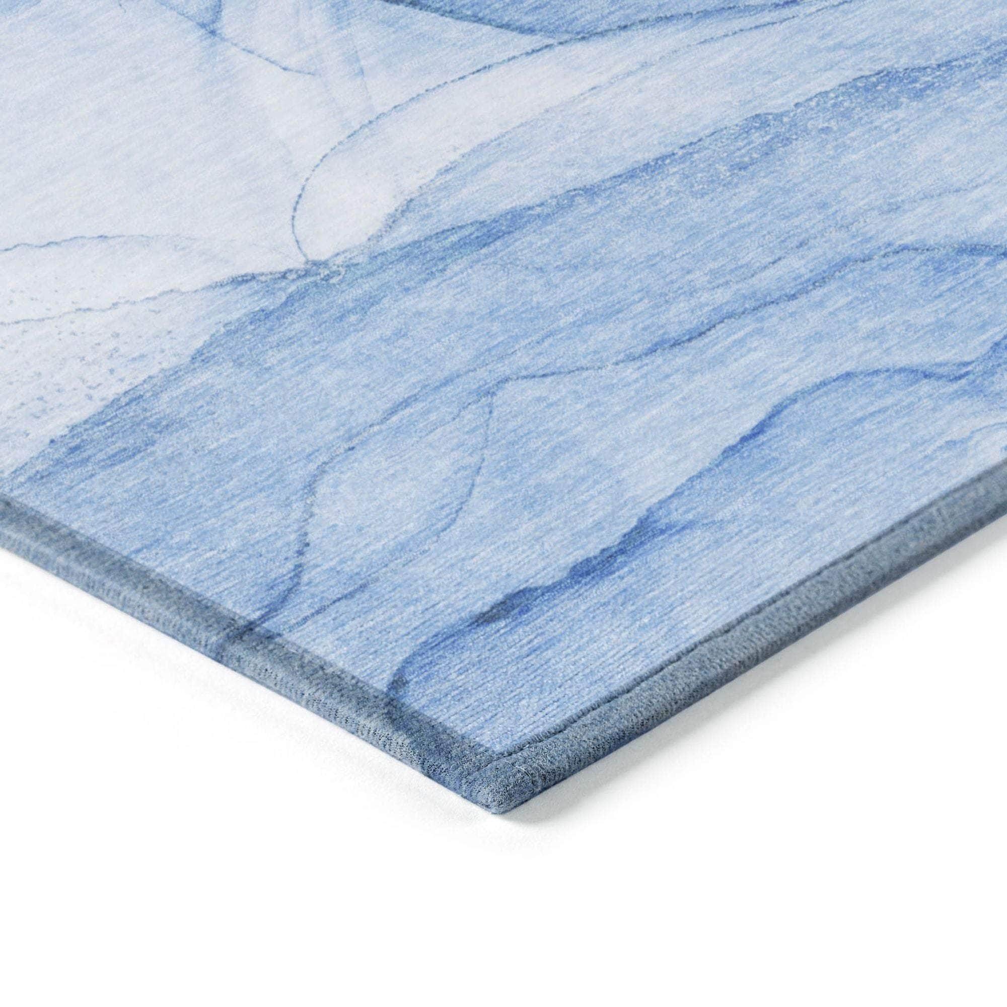 Machine Made ACN507 Blue Rugs