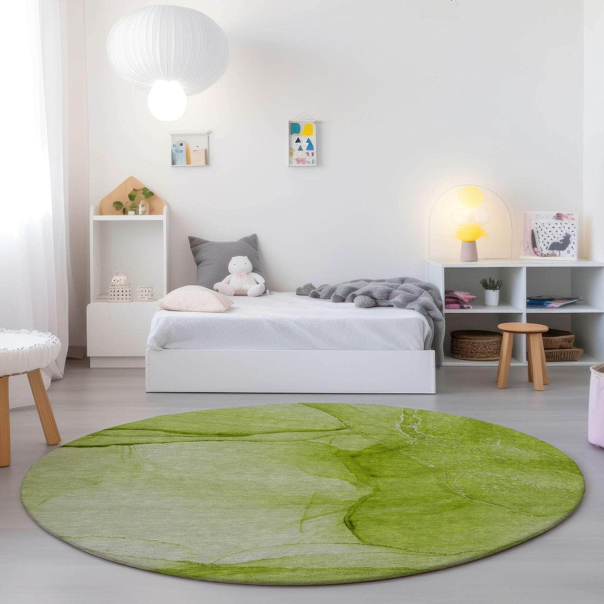 Machine Made ACN507 Green Rugs