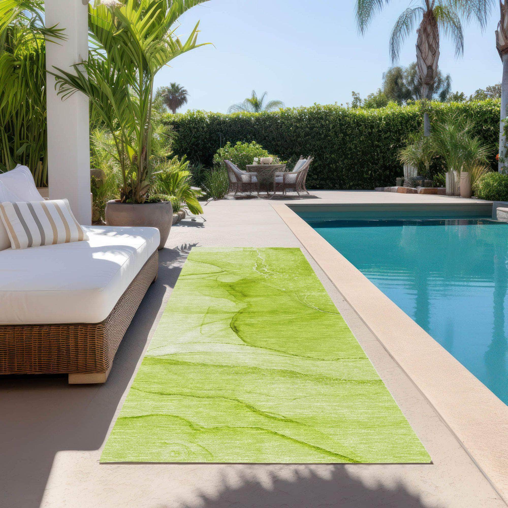Machine Made ACN507 Green Rugs
