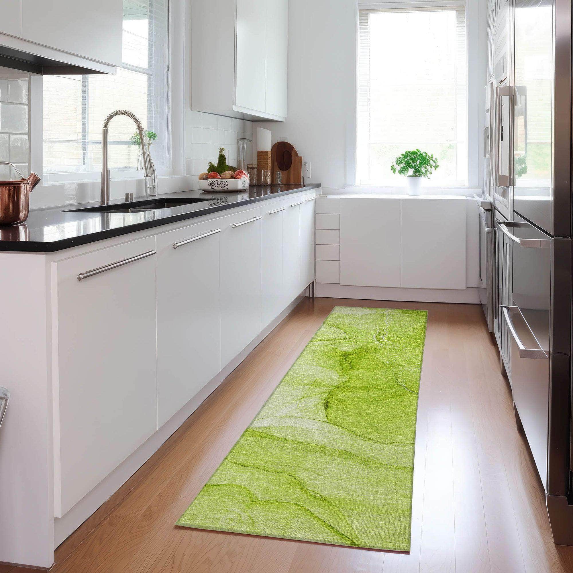 Machine Made ACN507 Green Rugs