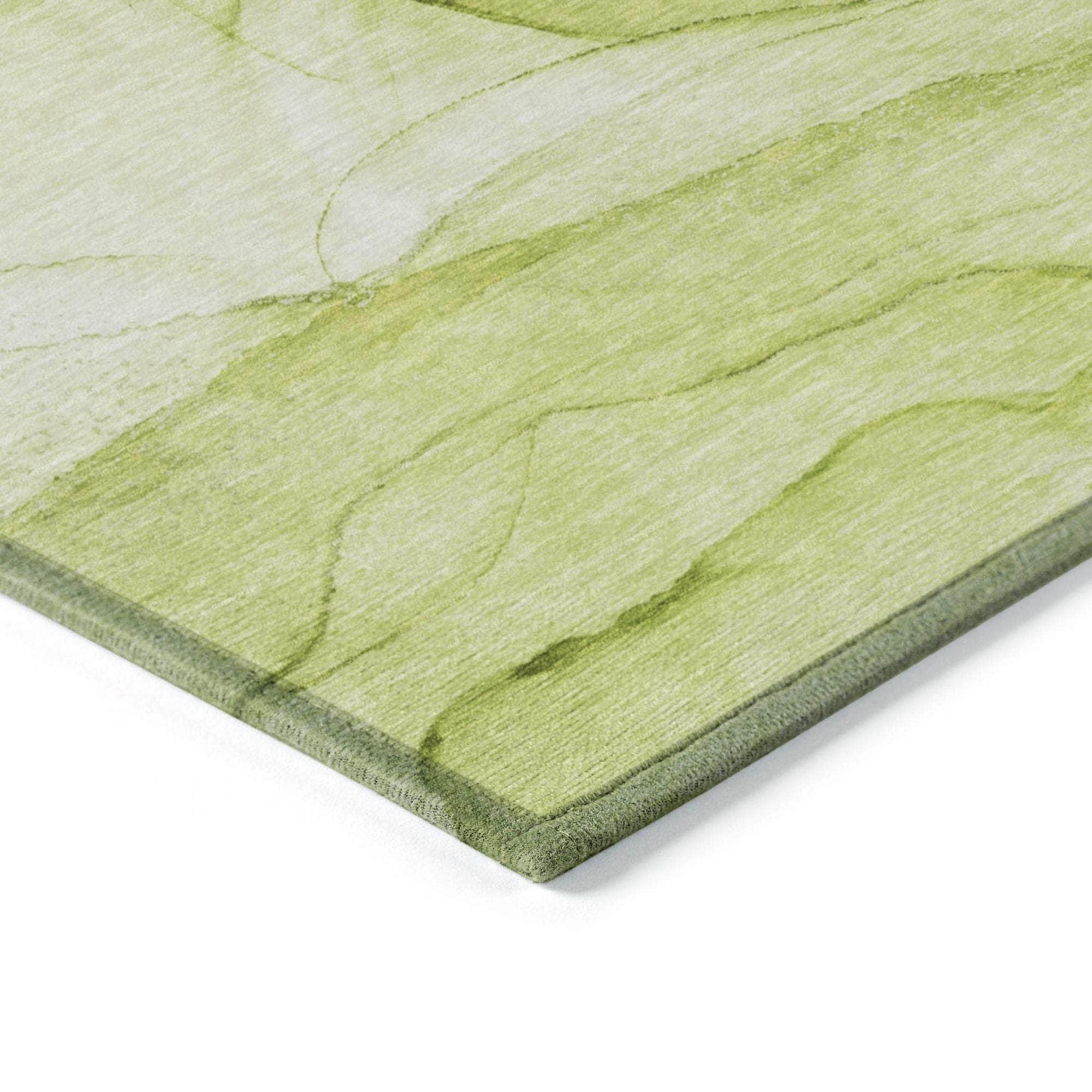Machine Made ACN507 Green Rugs
