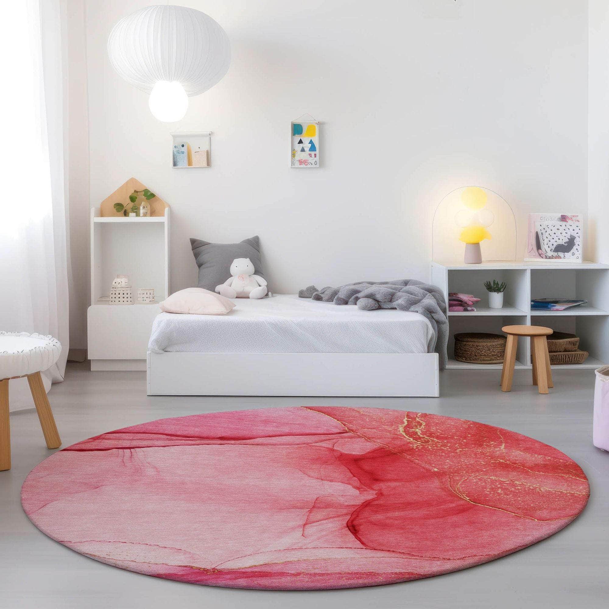 Machine Made ACN507 Pink Rugs