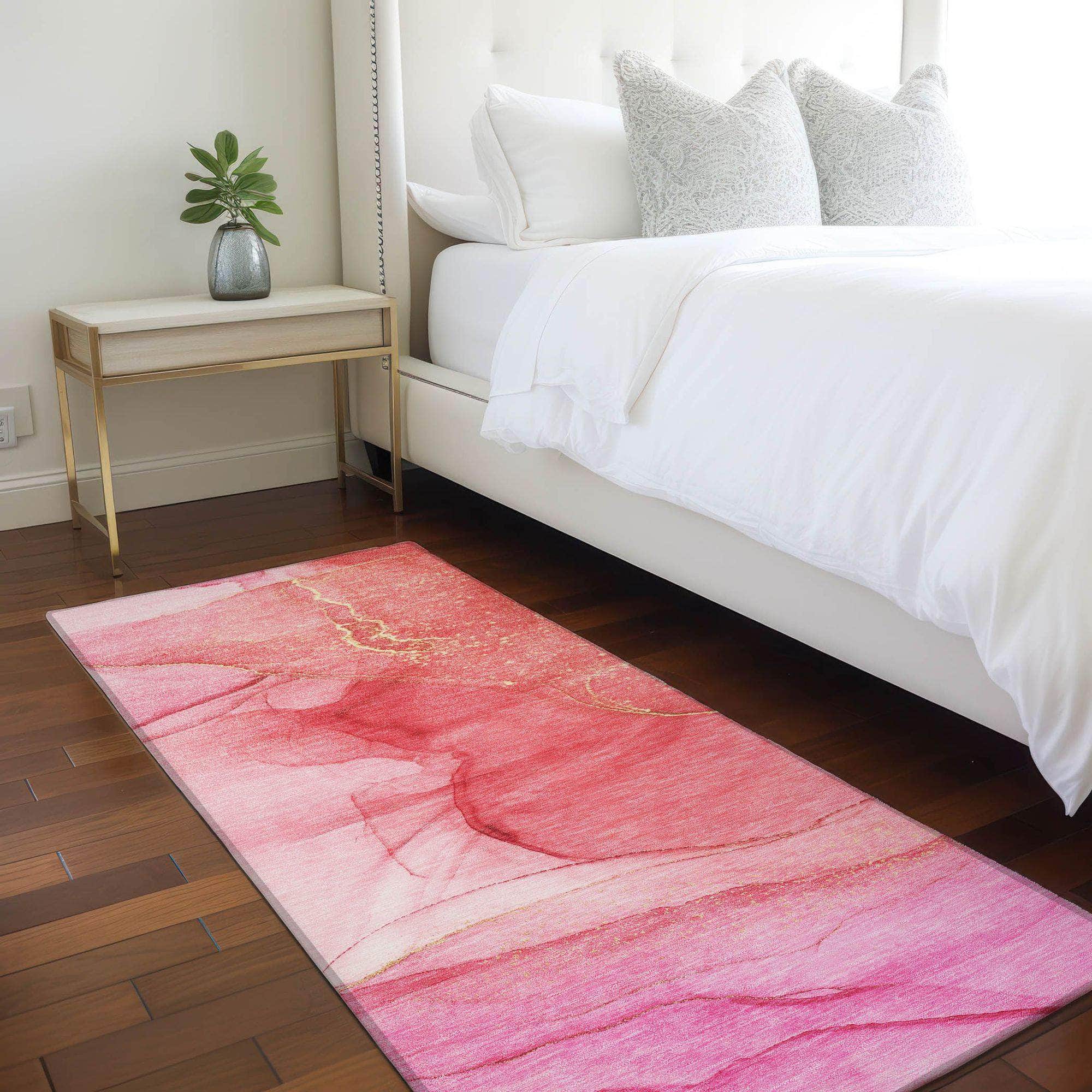 Machine Made ACN507 Pink Rugs