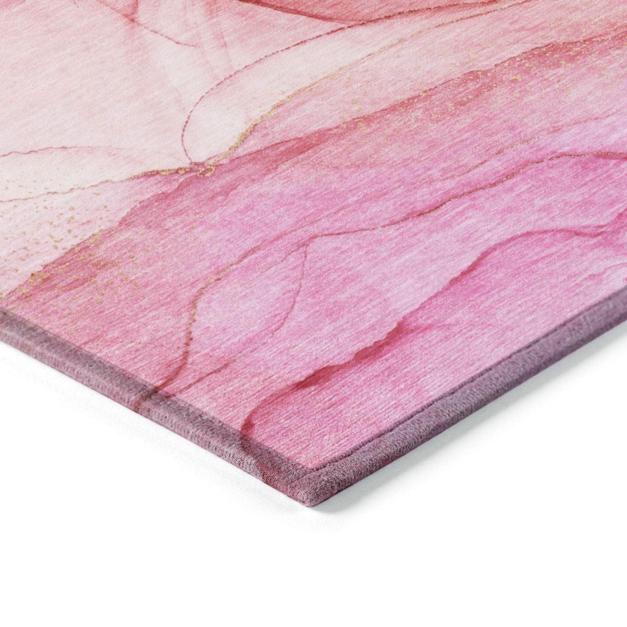 Machine Made ACN507 Pink Rugs