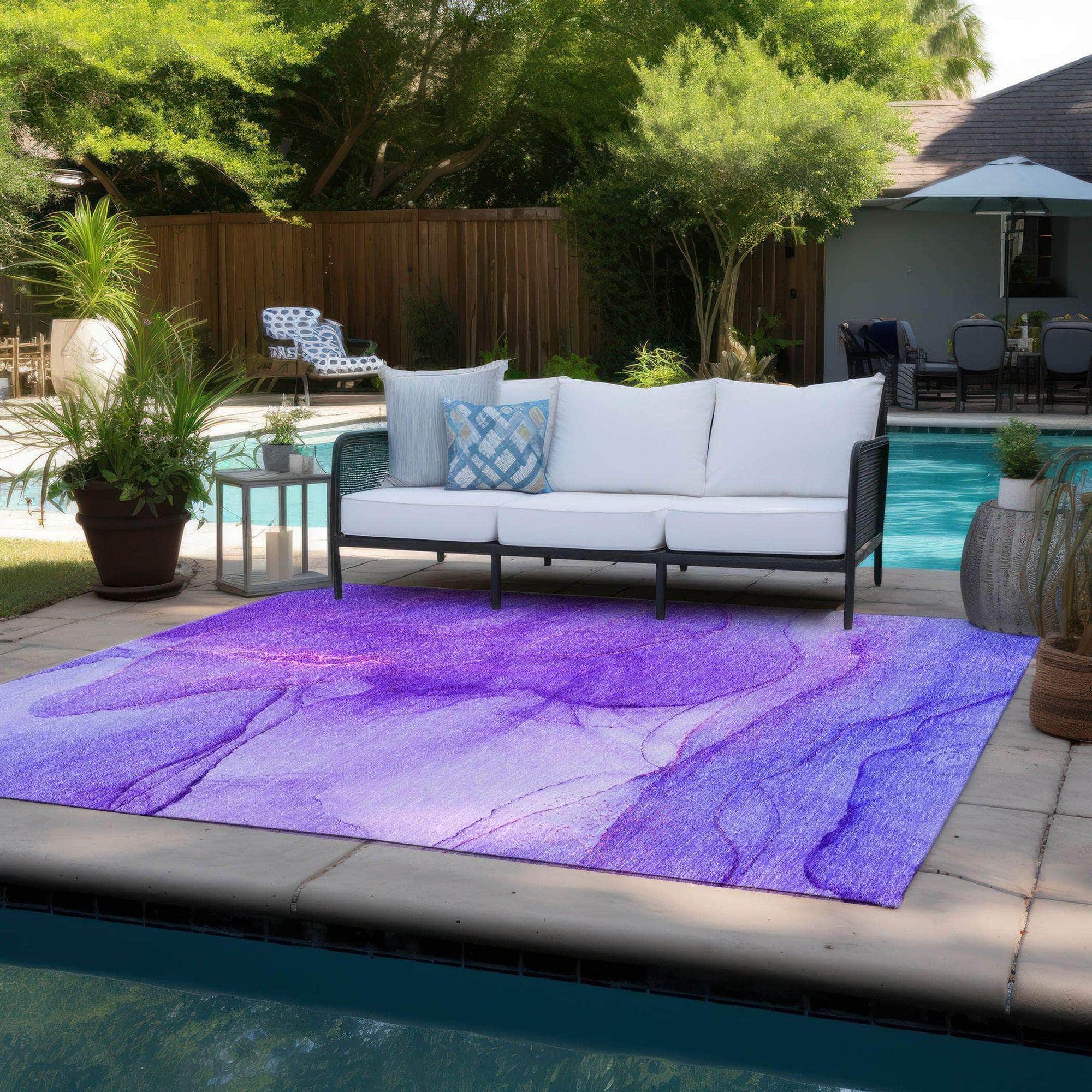 Machine Made ACN507 Purple Rugs