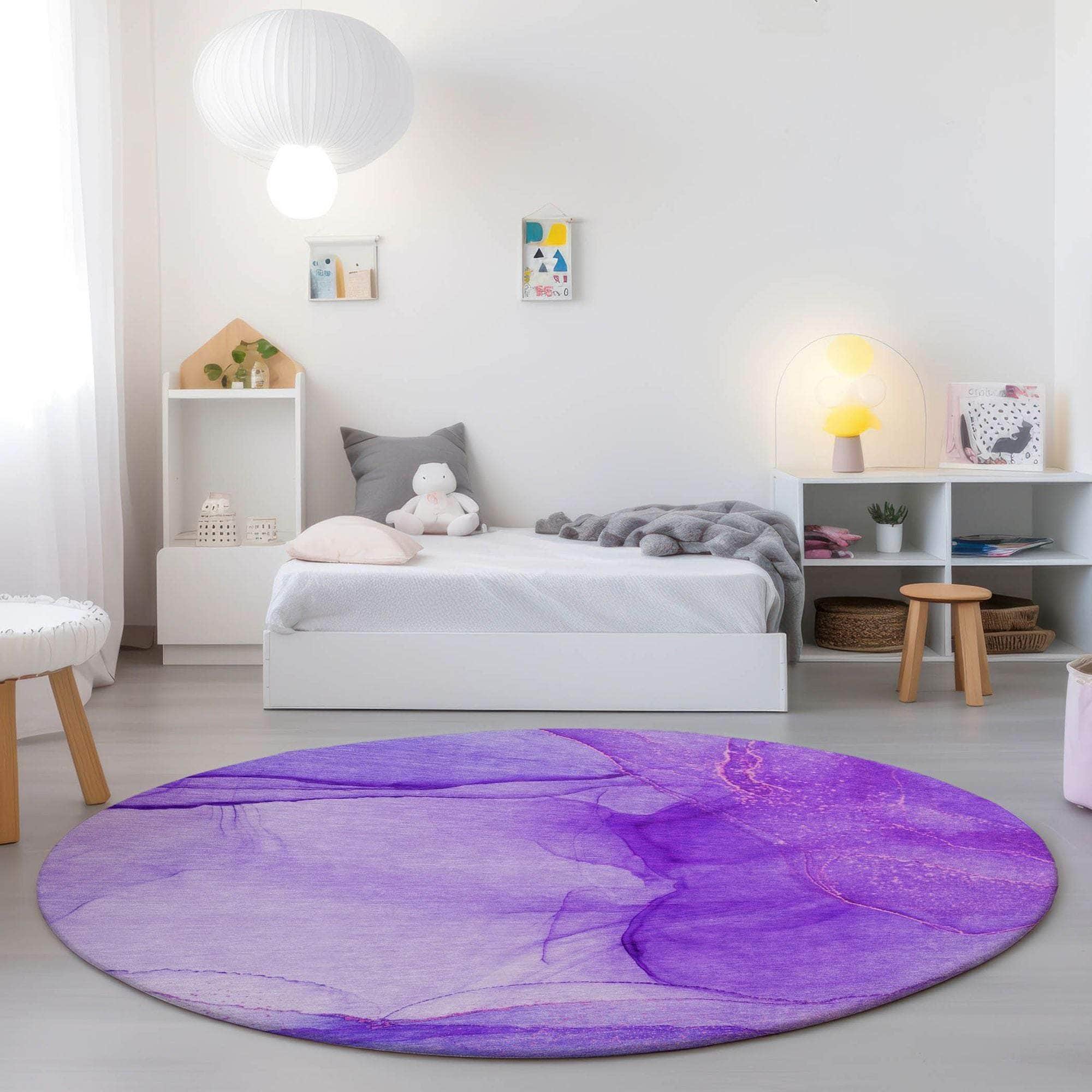 Machine Made ACN507 Purple Rugs