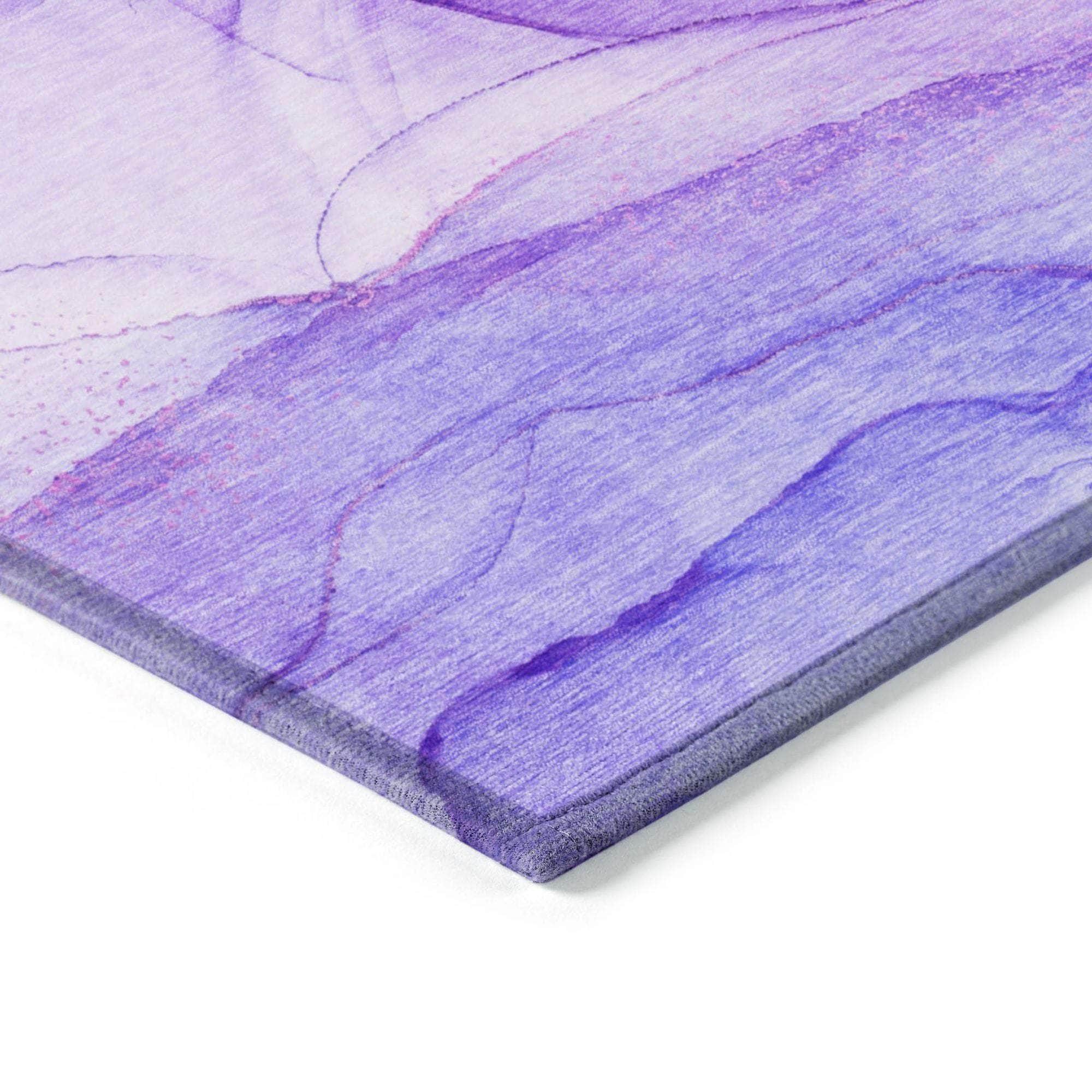 Machine Made ACN507 Purple Rugs