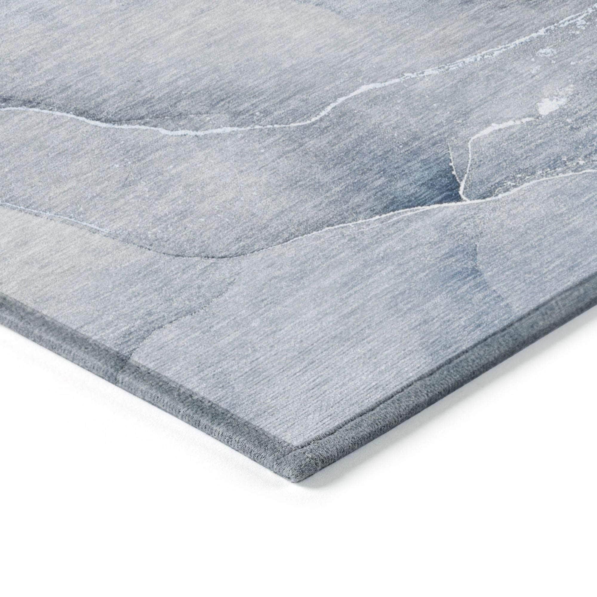 Machine Made ACN508 Blue Rugs