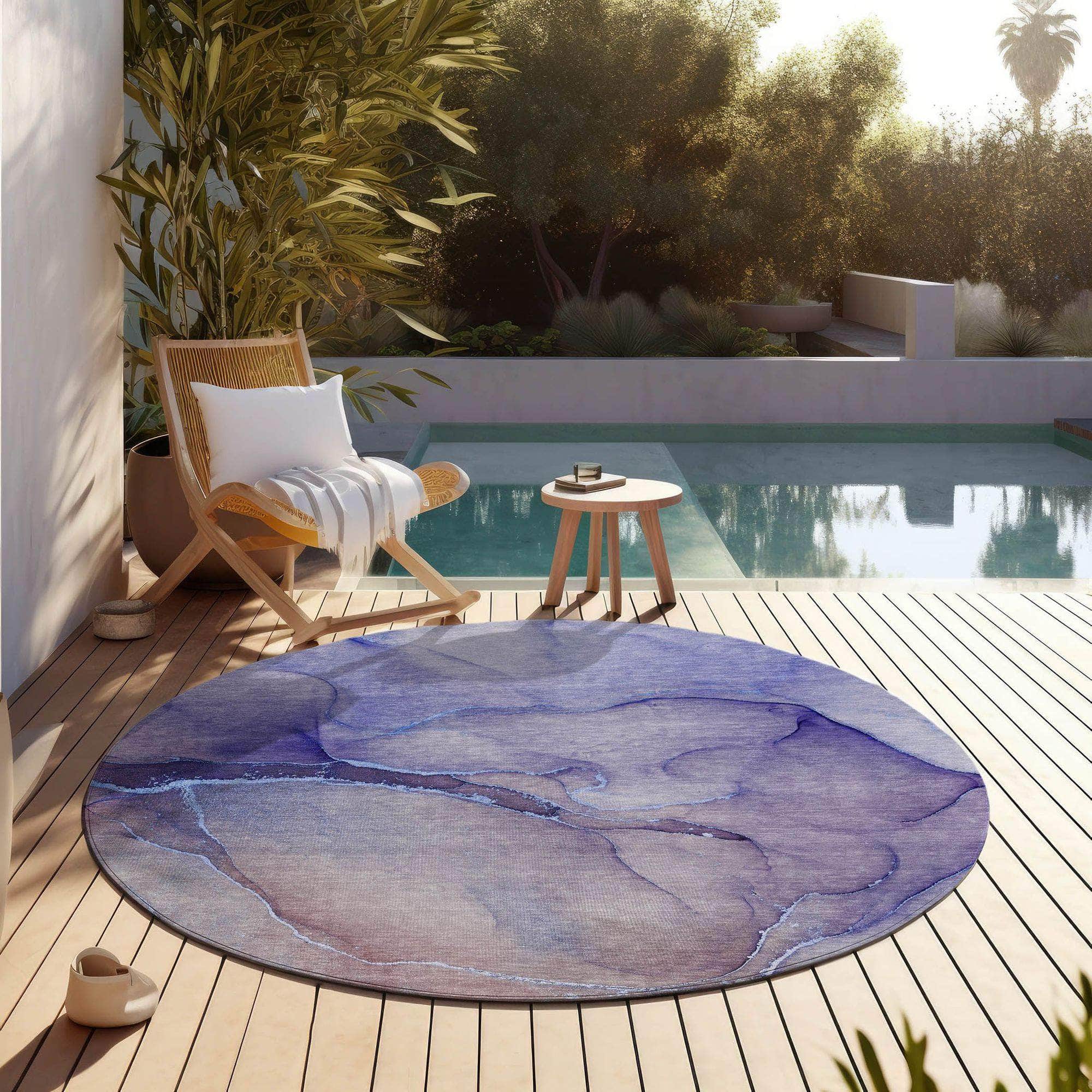 Machine Made ACN508 Navy Blue Rugs