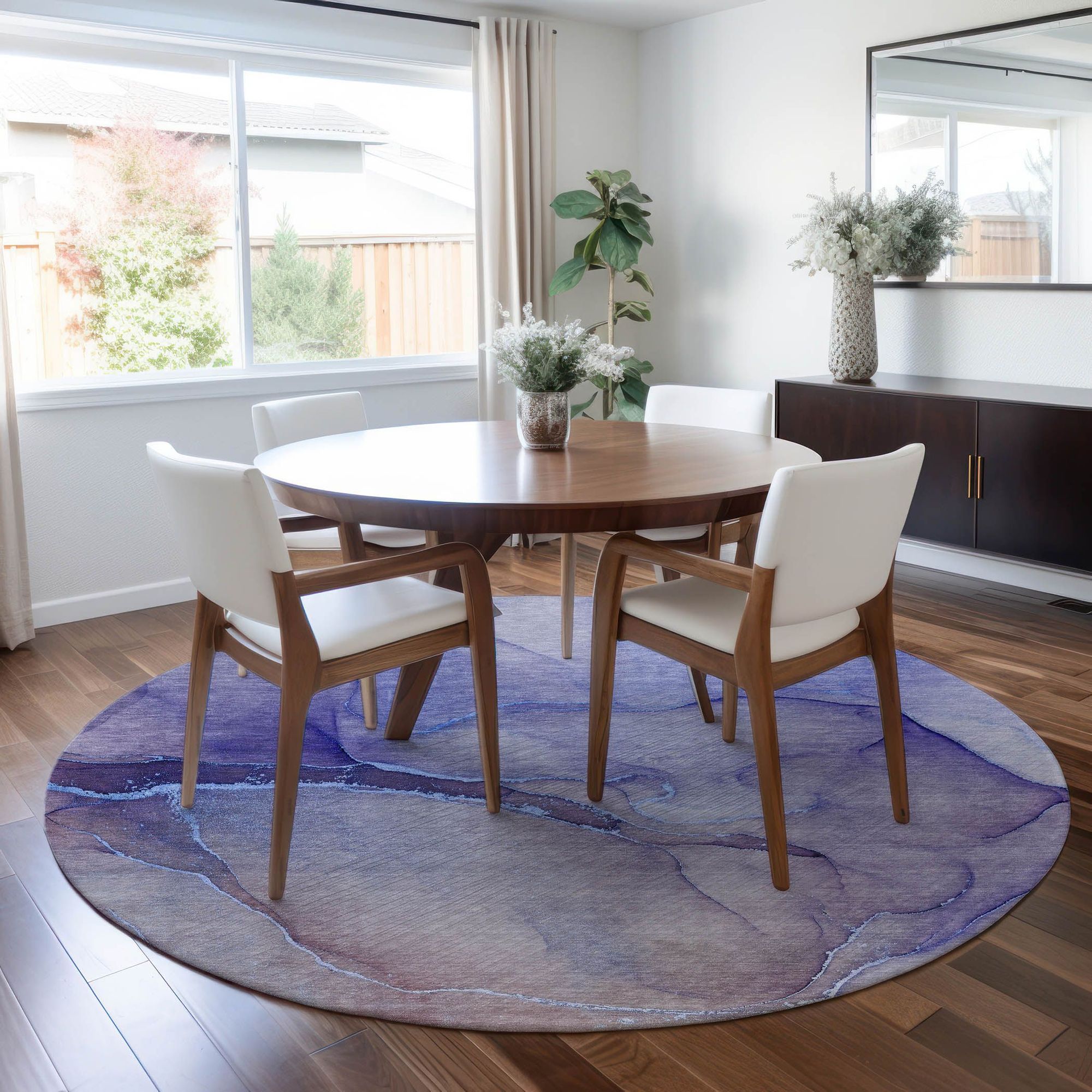 Machine Made ACN508 Navy Blue Rugs