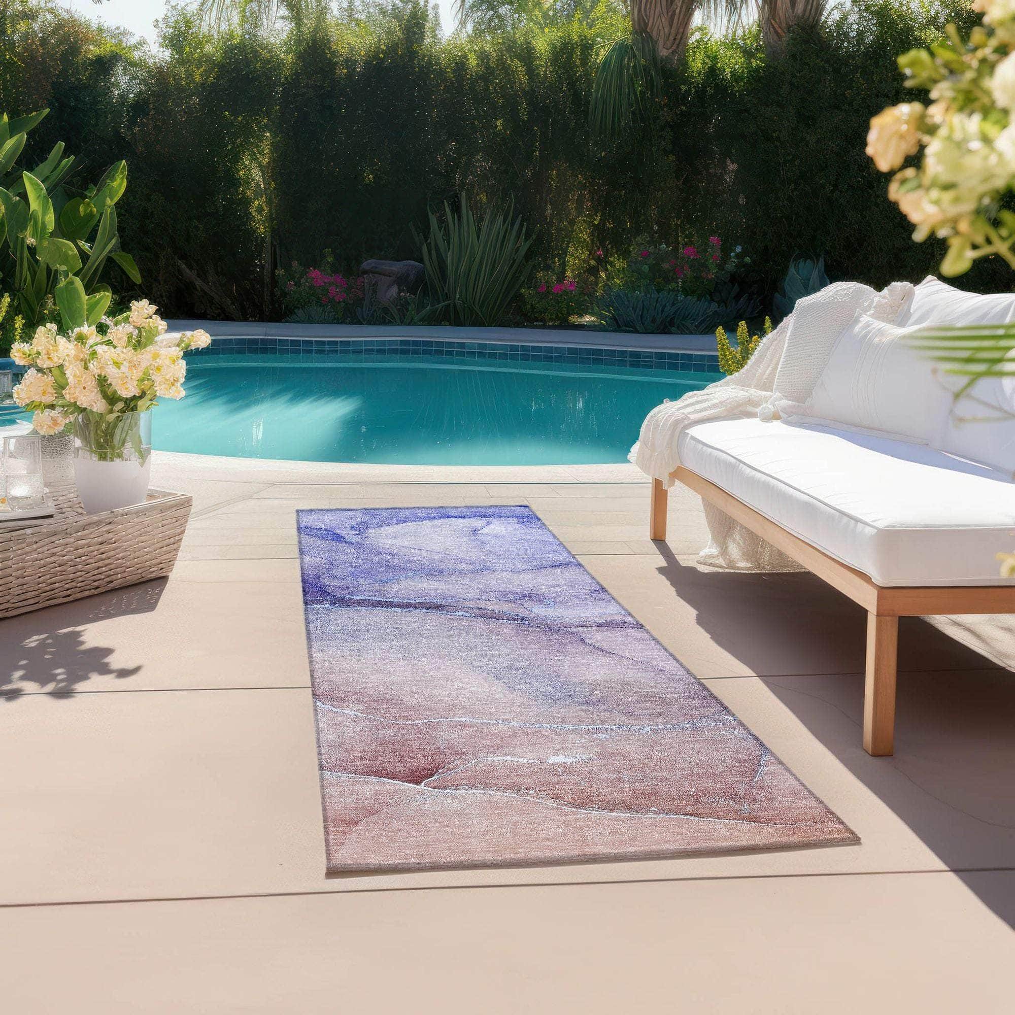 Machine Made ACN508 Navy Blue Rugs