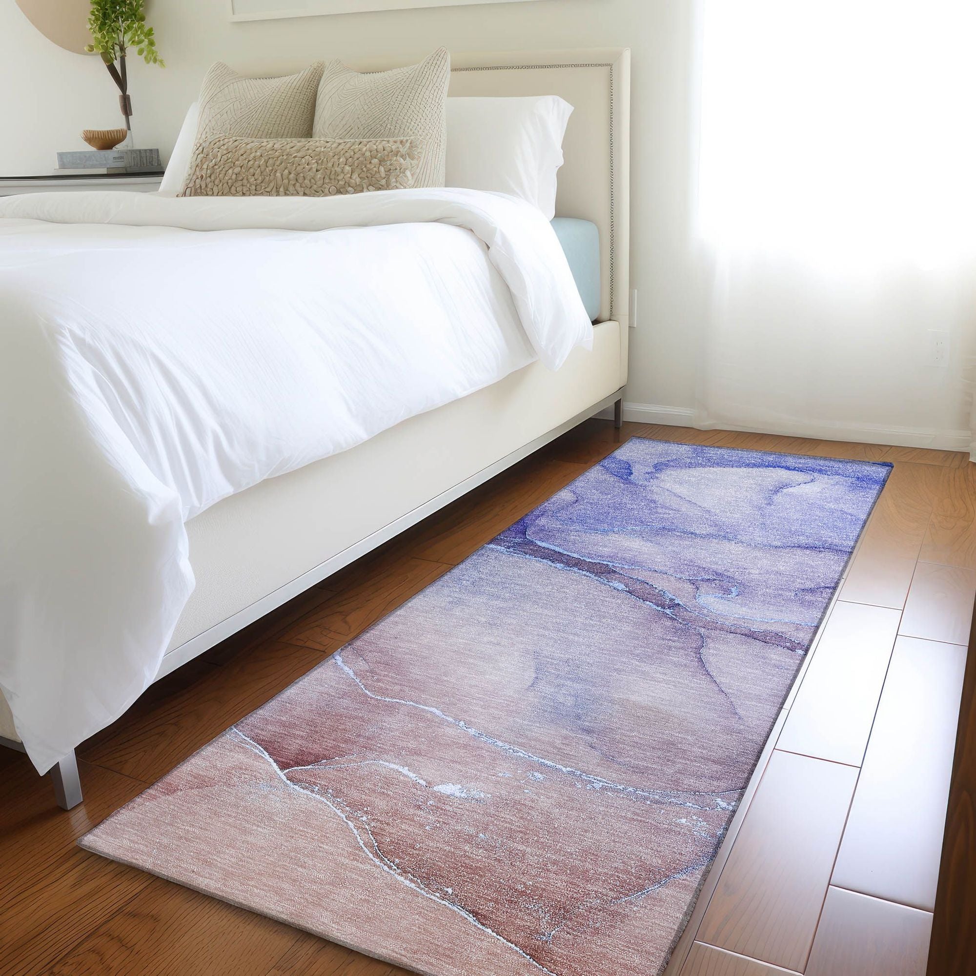 Machine Made ACN508 Navy Blue Rugs