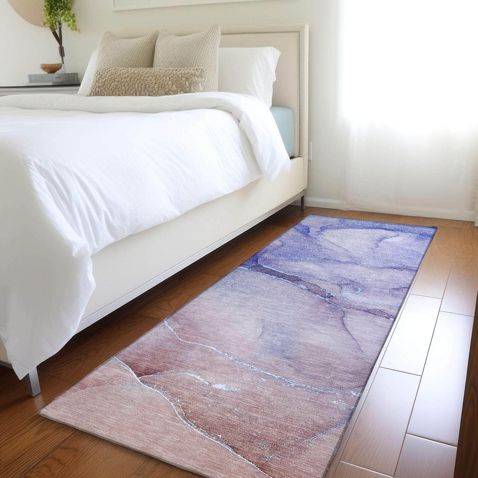 Machine Made ACN508 Navy Blue Rugs