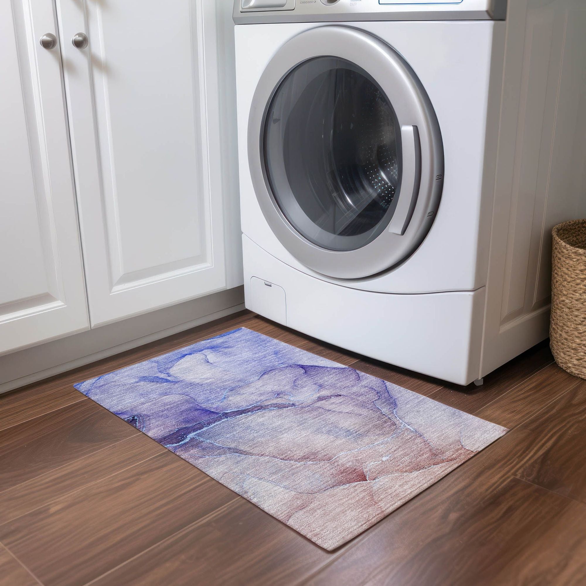 Machine Made ACN508 Navy Blue Rugs