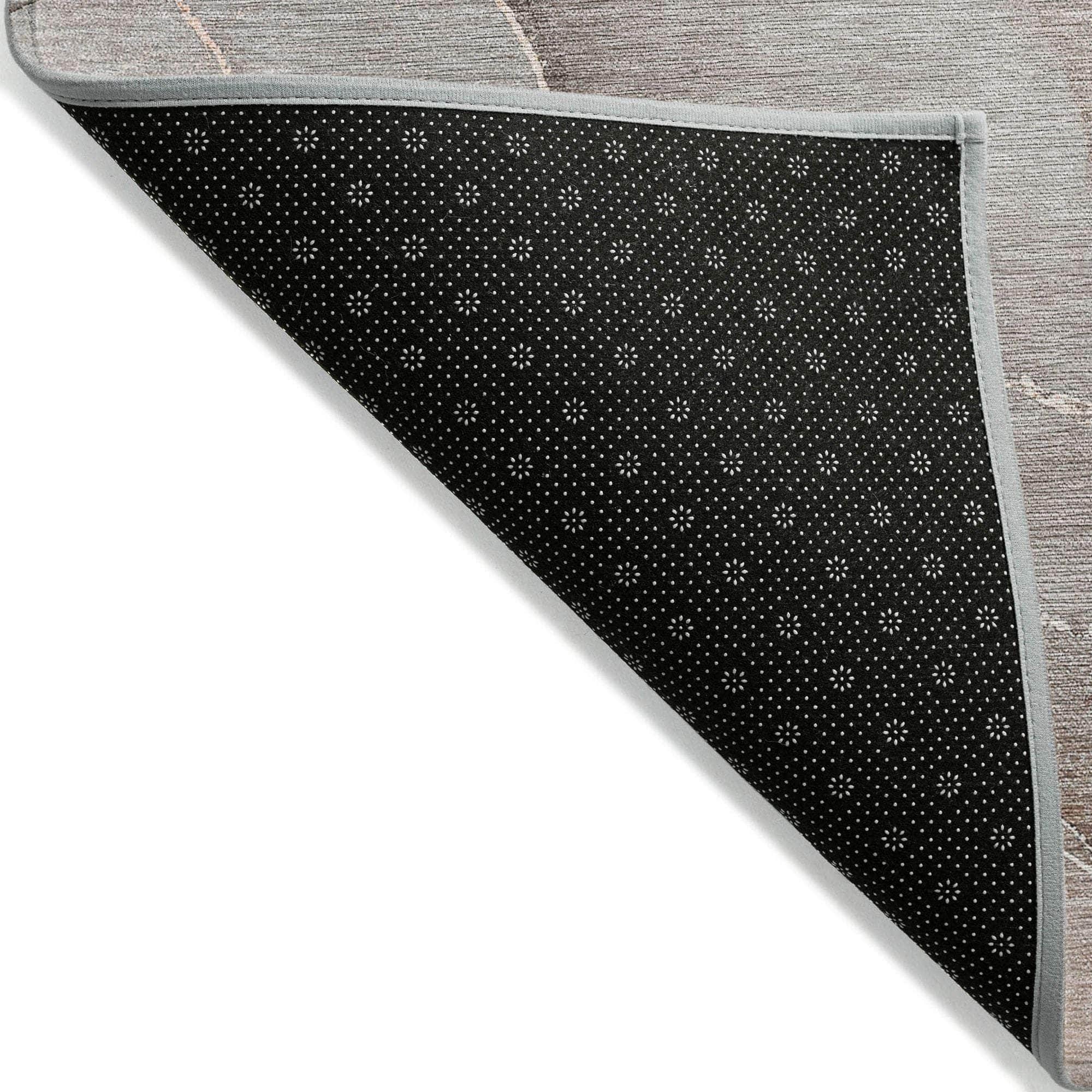 Machine Made ACN508 Taupe Brown Rugs
