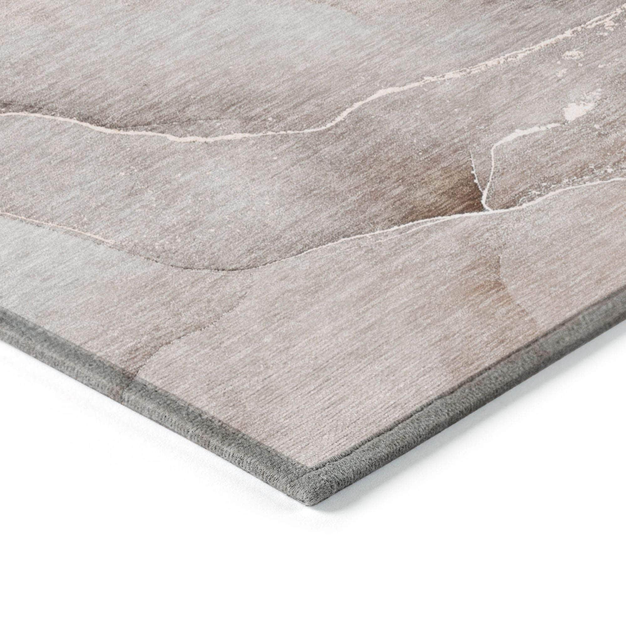 Machine Made ACN508 Taupe Brown Rugs