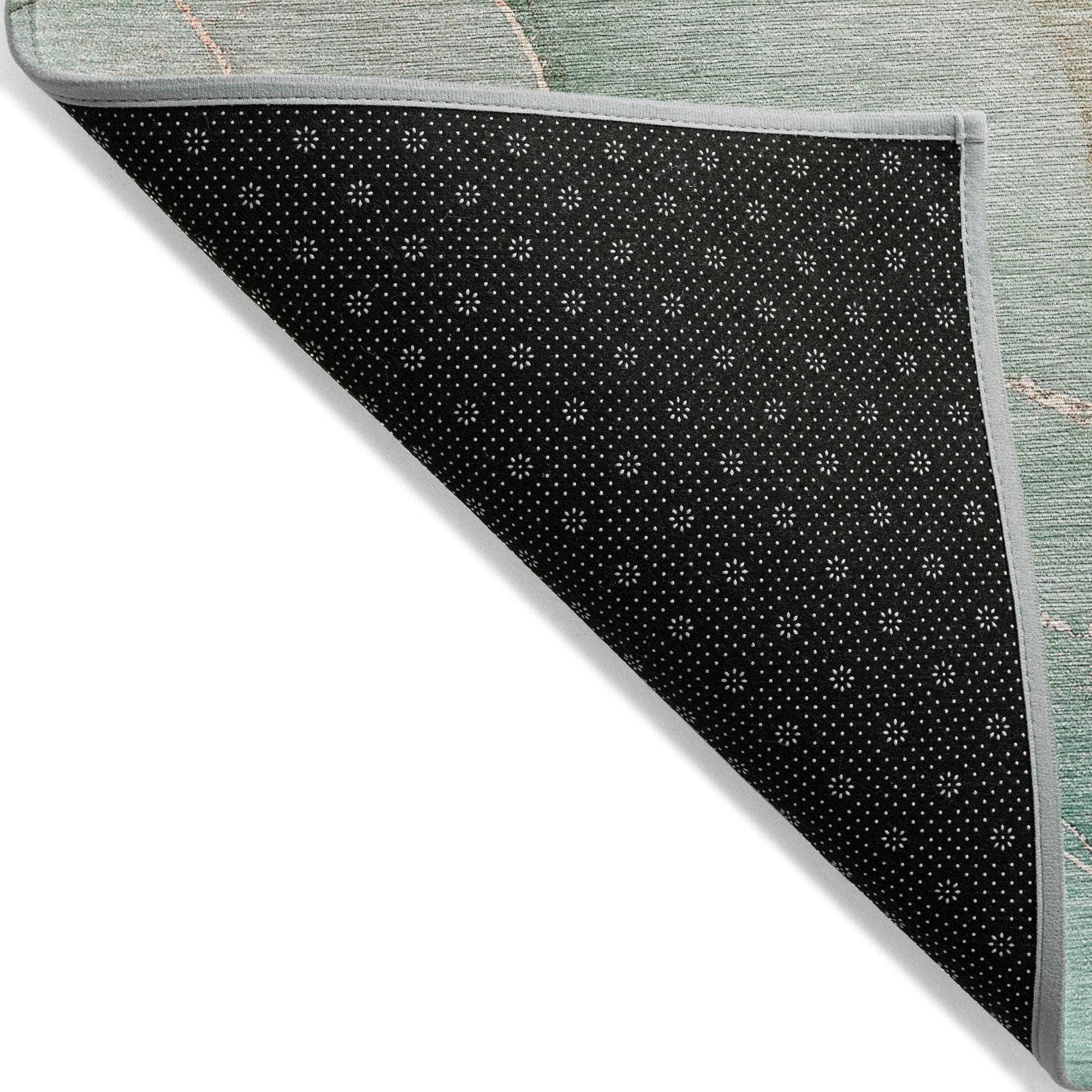 Machine Made ACN508 Teal Rugs