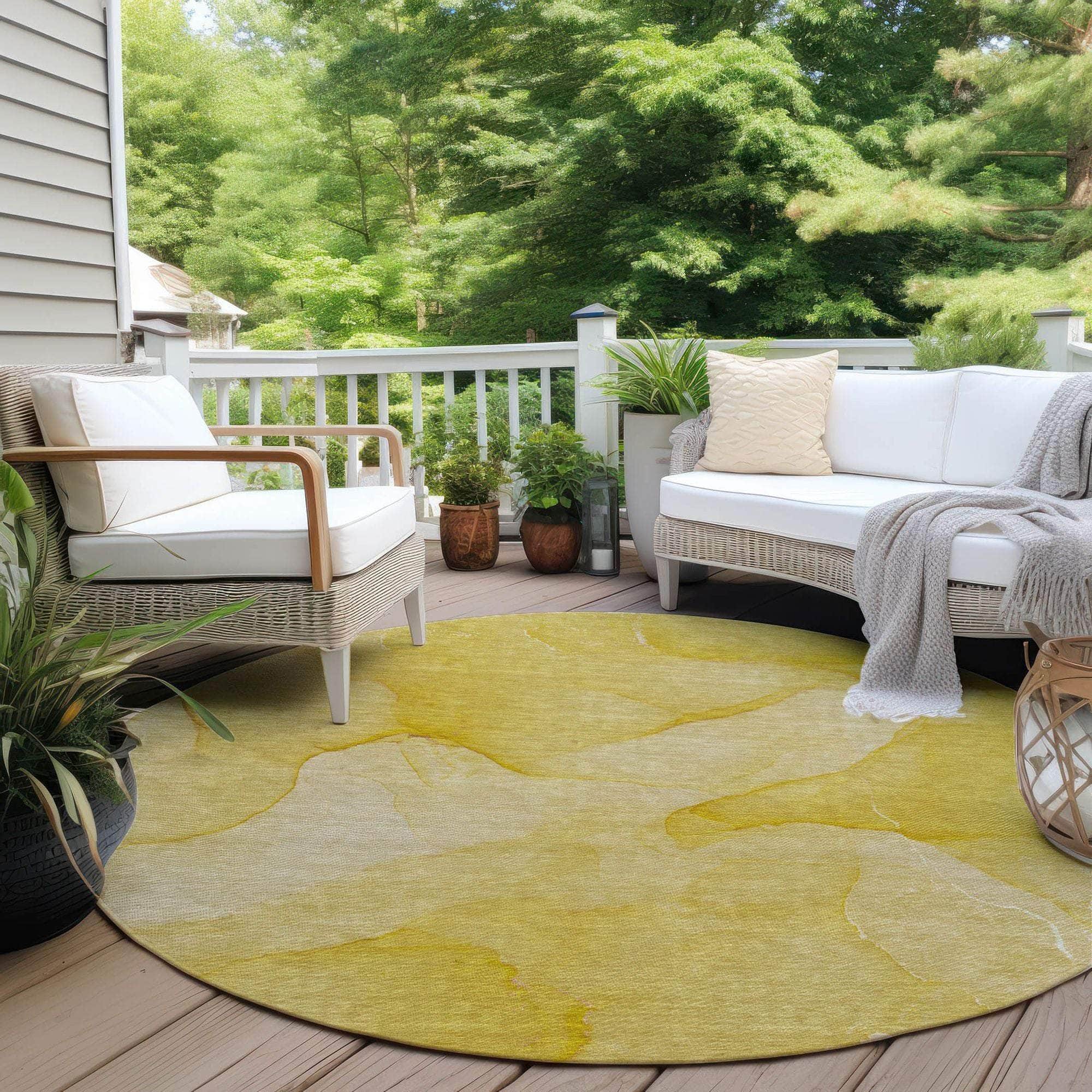 Machine Made ACN509 Gold Rugs