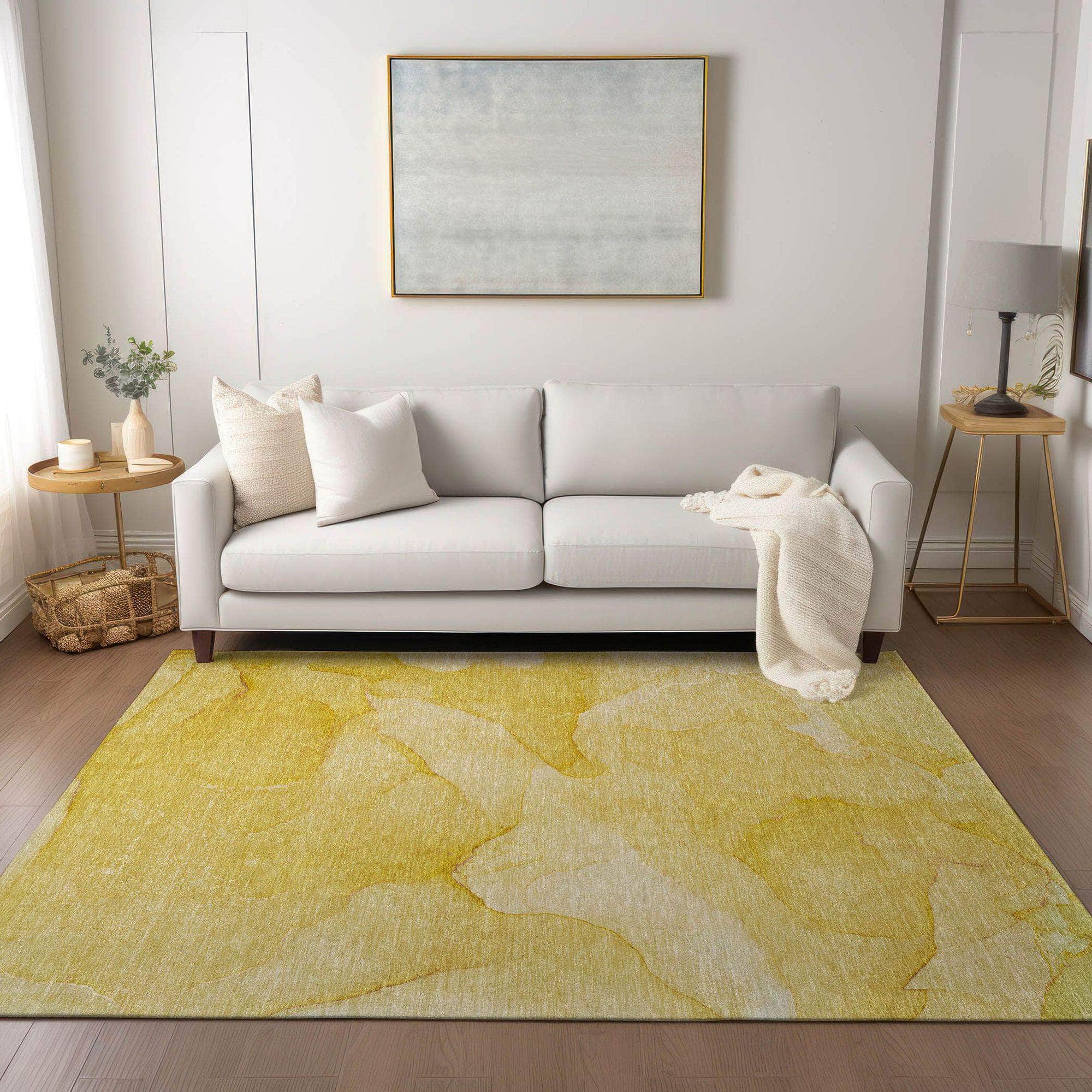 Machine Made ACN509 Gold Rugs