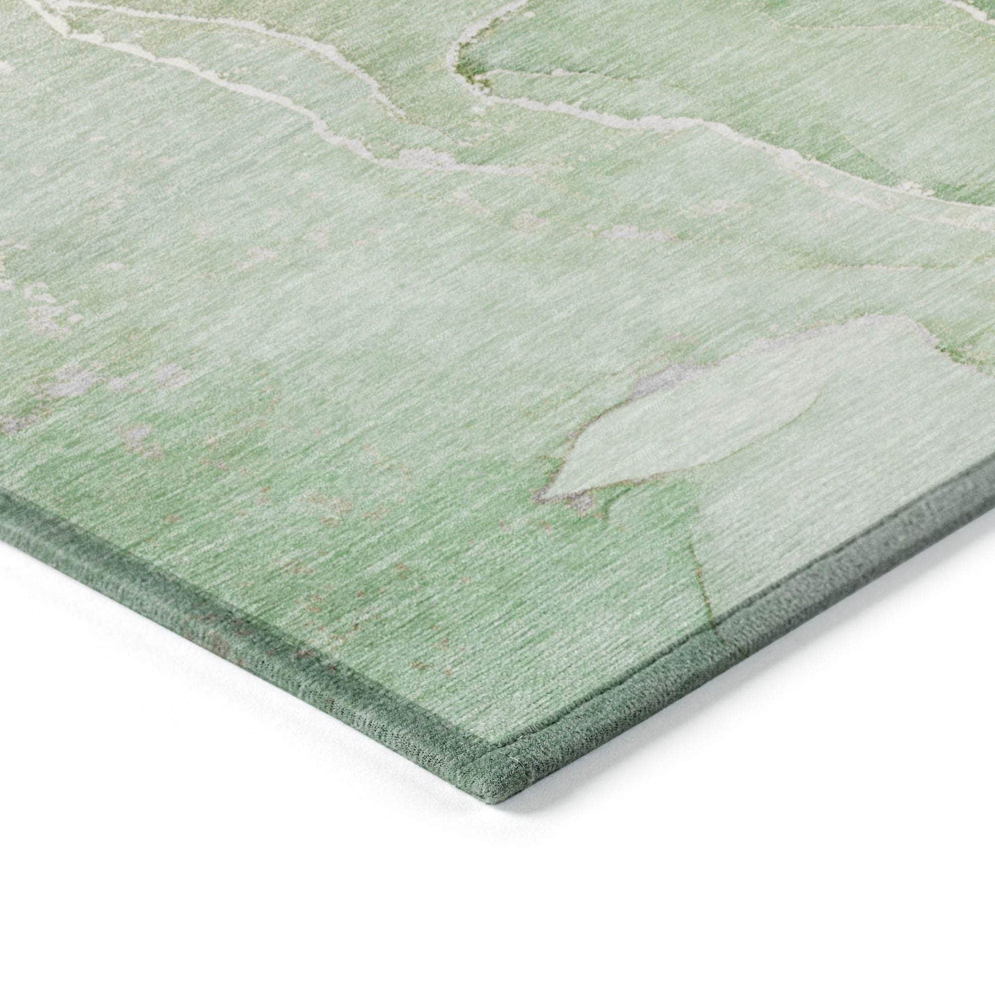 Machine Made ACN511 Green Rugs