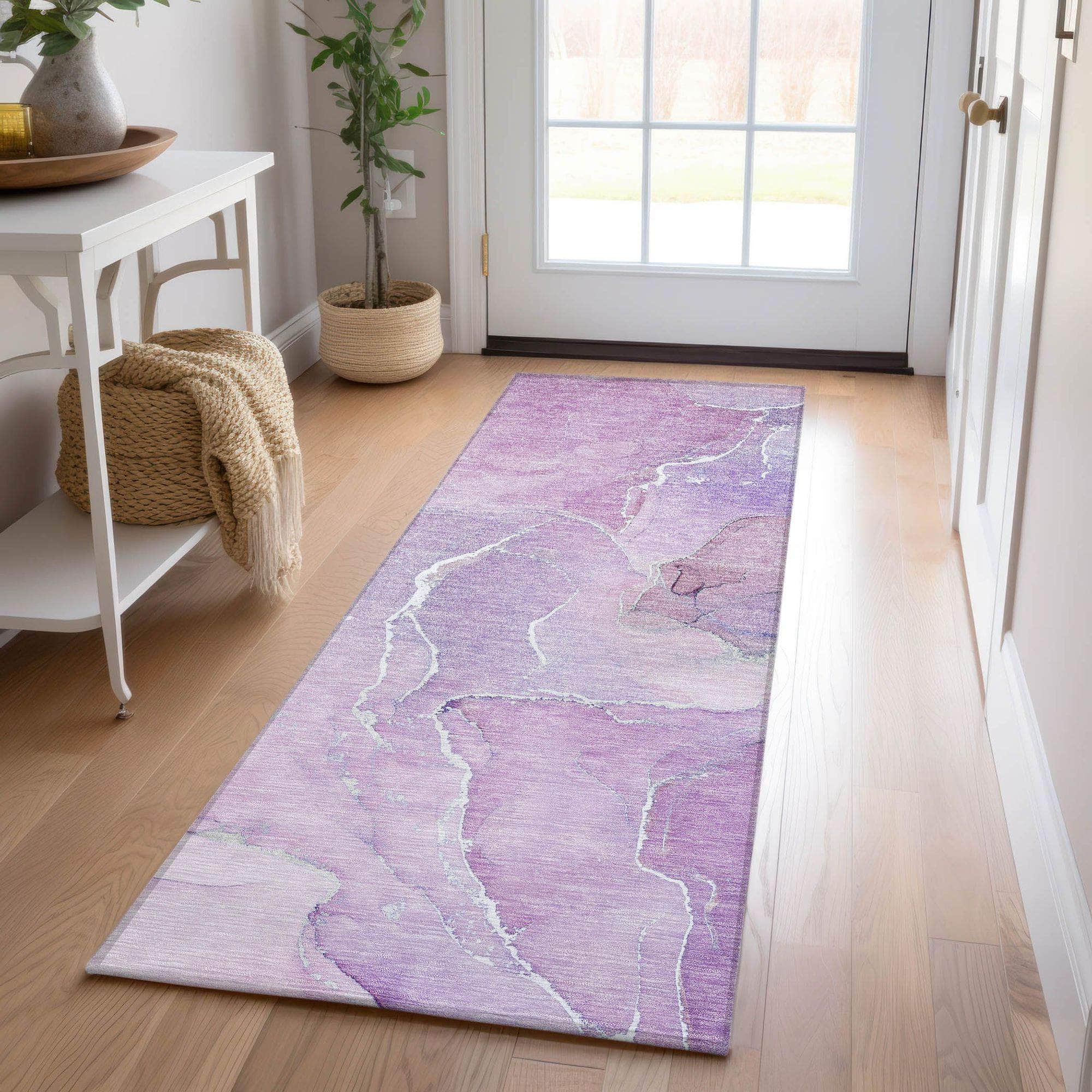 Machine Made ACN511 Purple Rugs