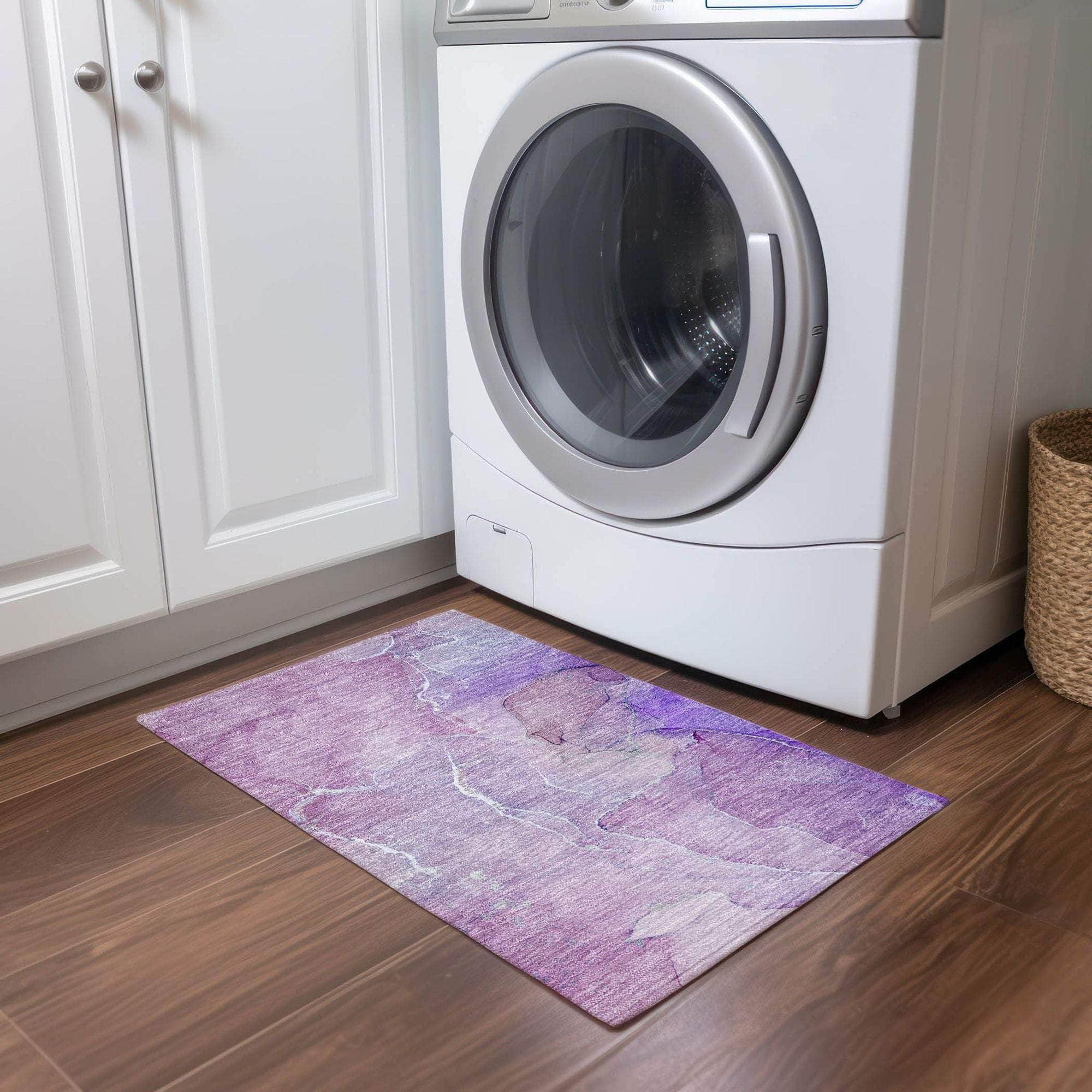 Machine Made ACN511 Purple Rugs