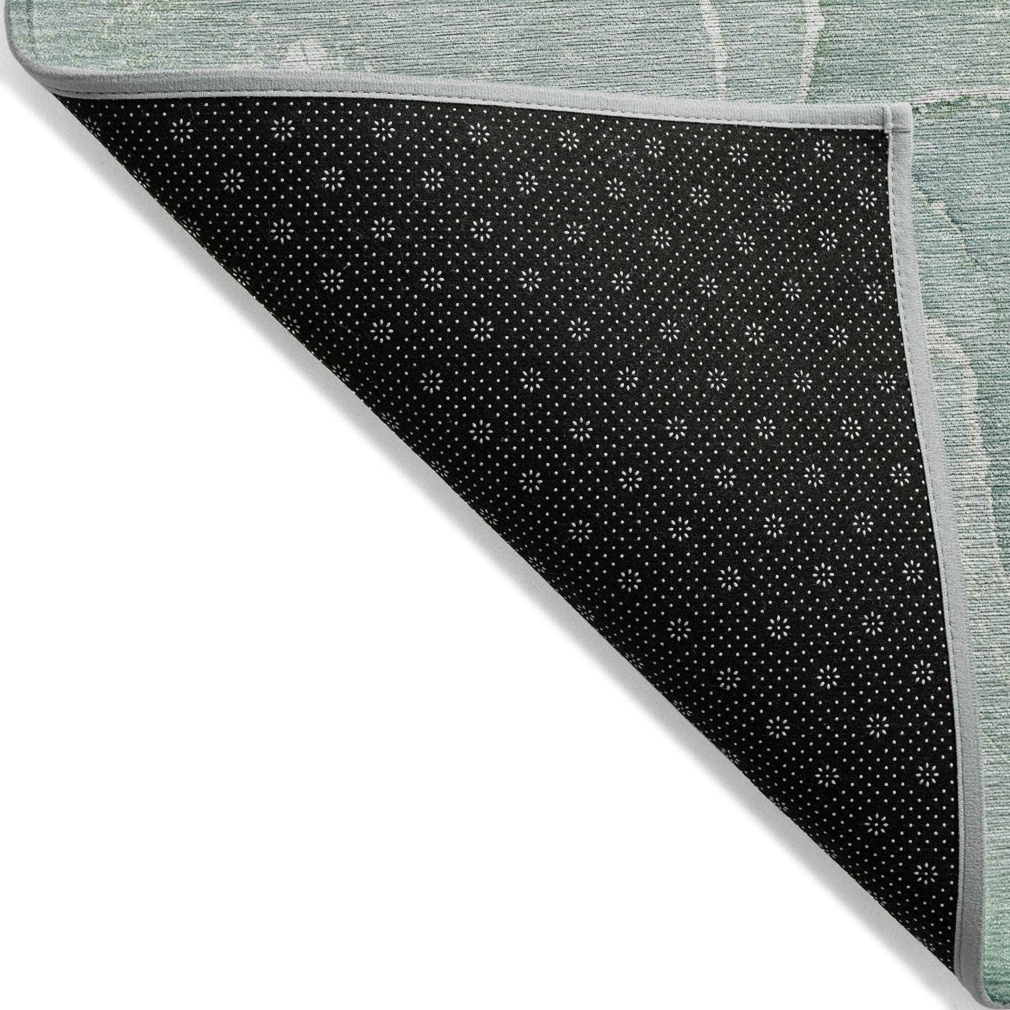 Machine Made ACN511 Teal Rugs