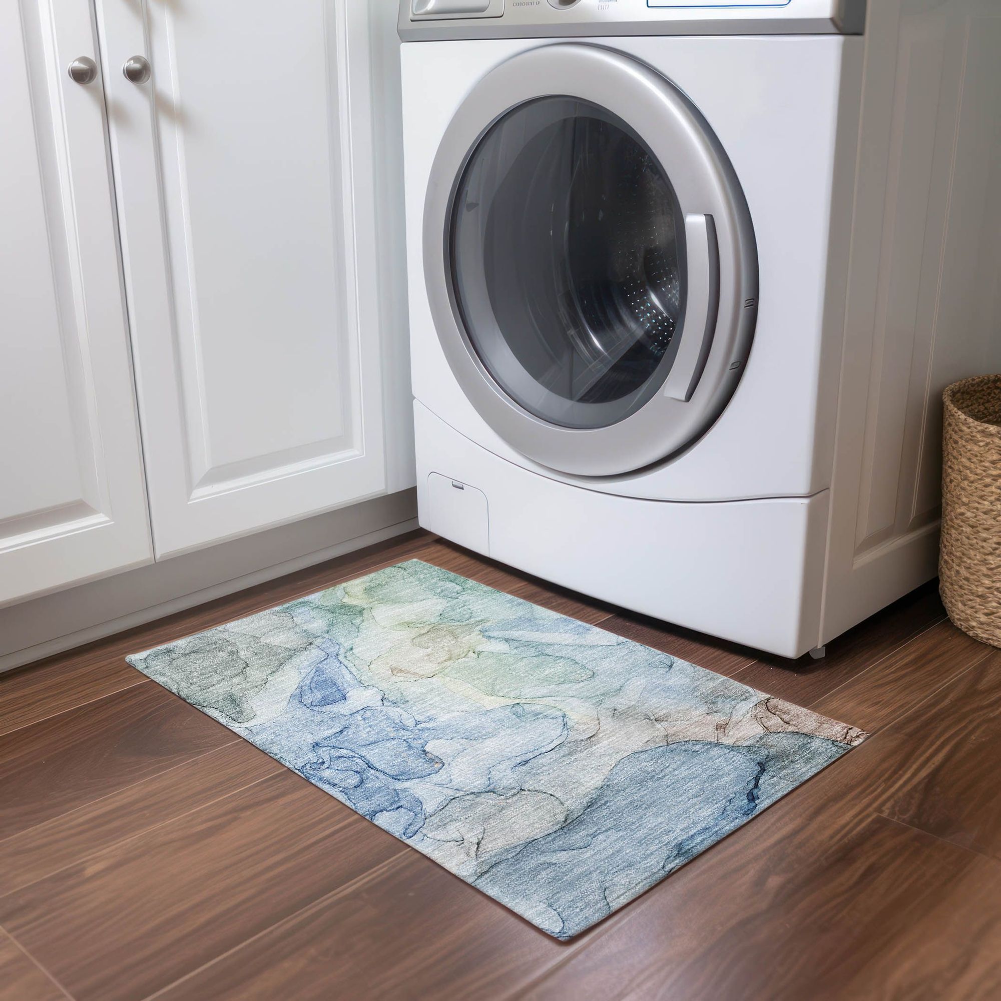 Machine Made ACN512 Blue Rugs