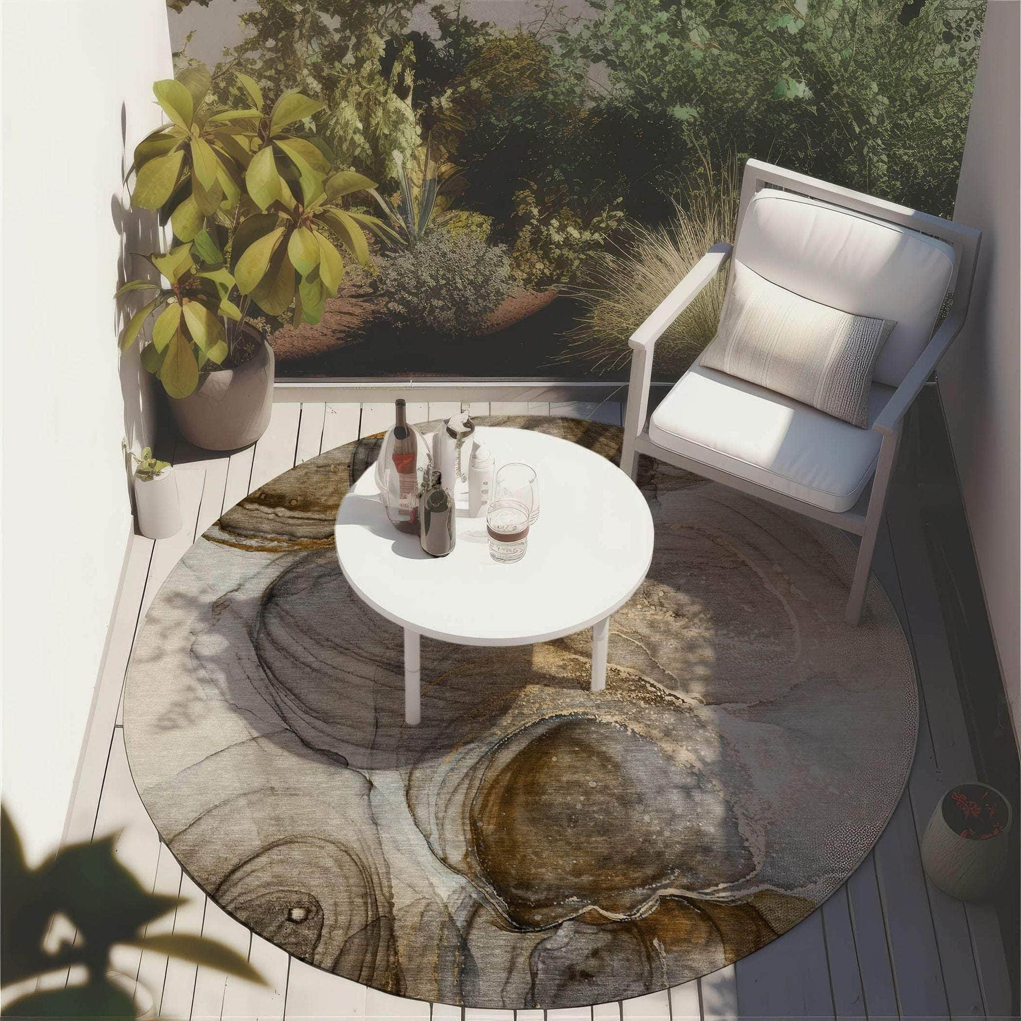 Machine Made ACN513 Brown Rugs