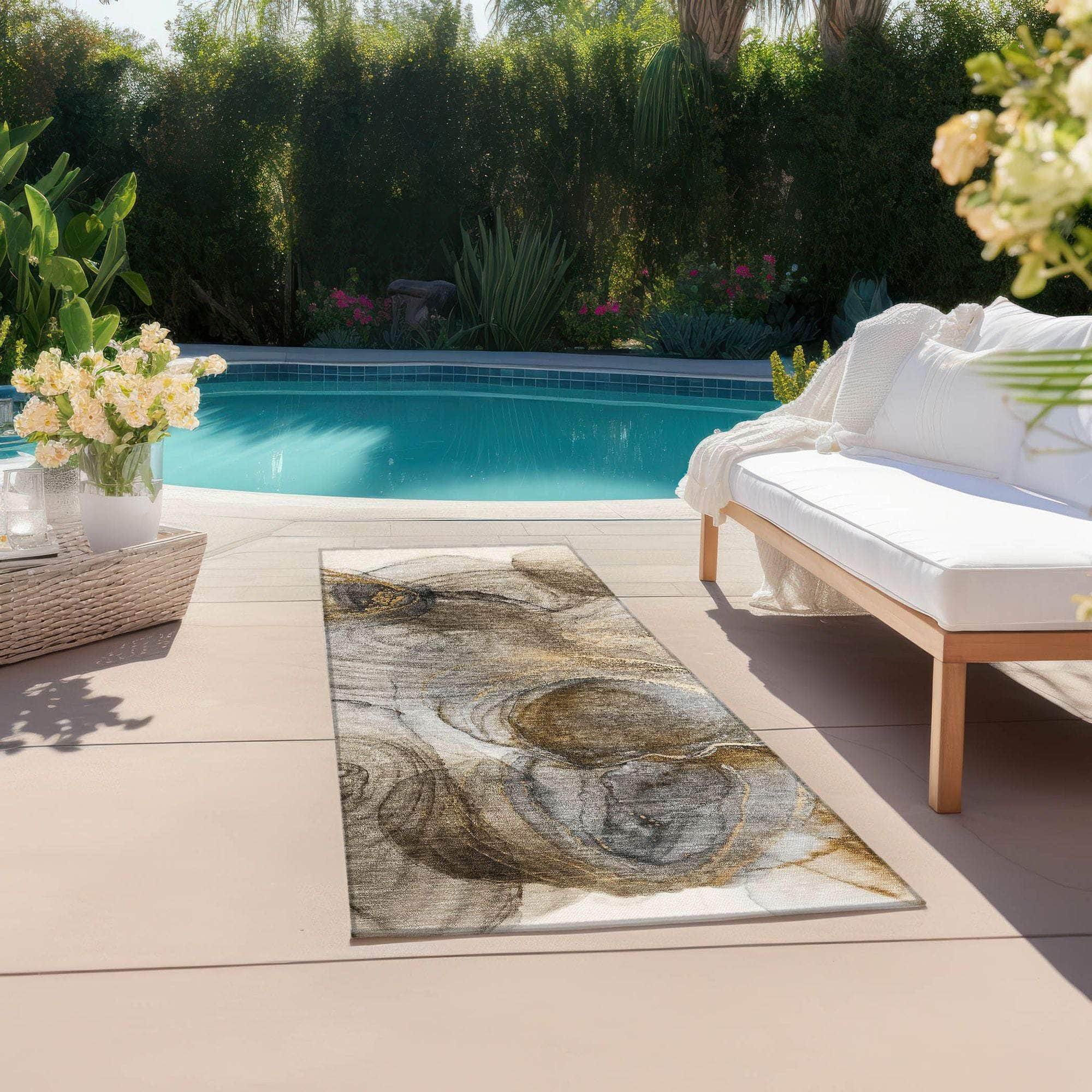 Machine Made ACN513 Brown Rugs