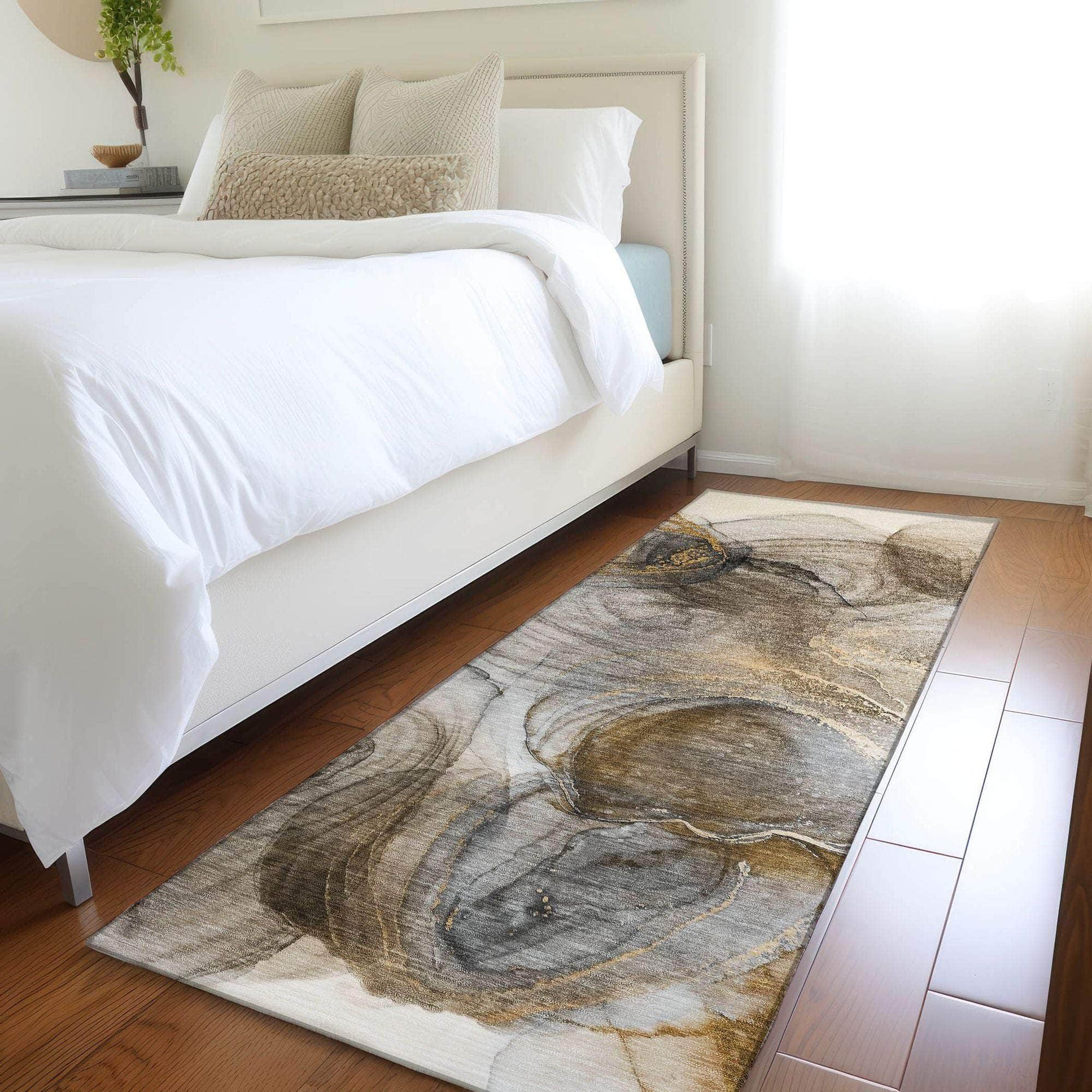 Machine Made ACN513 Brown Rugs