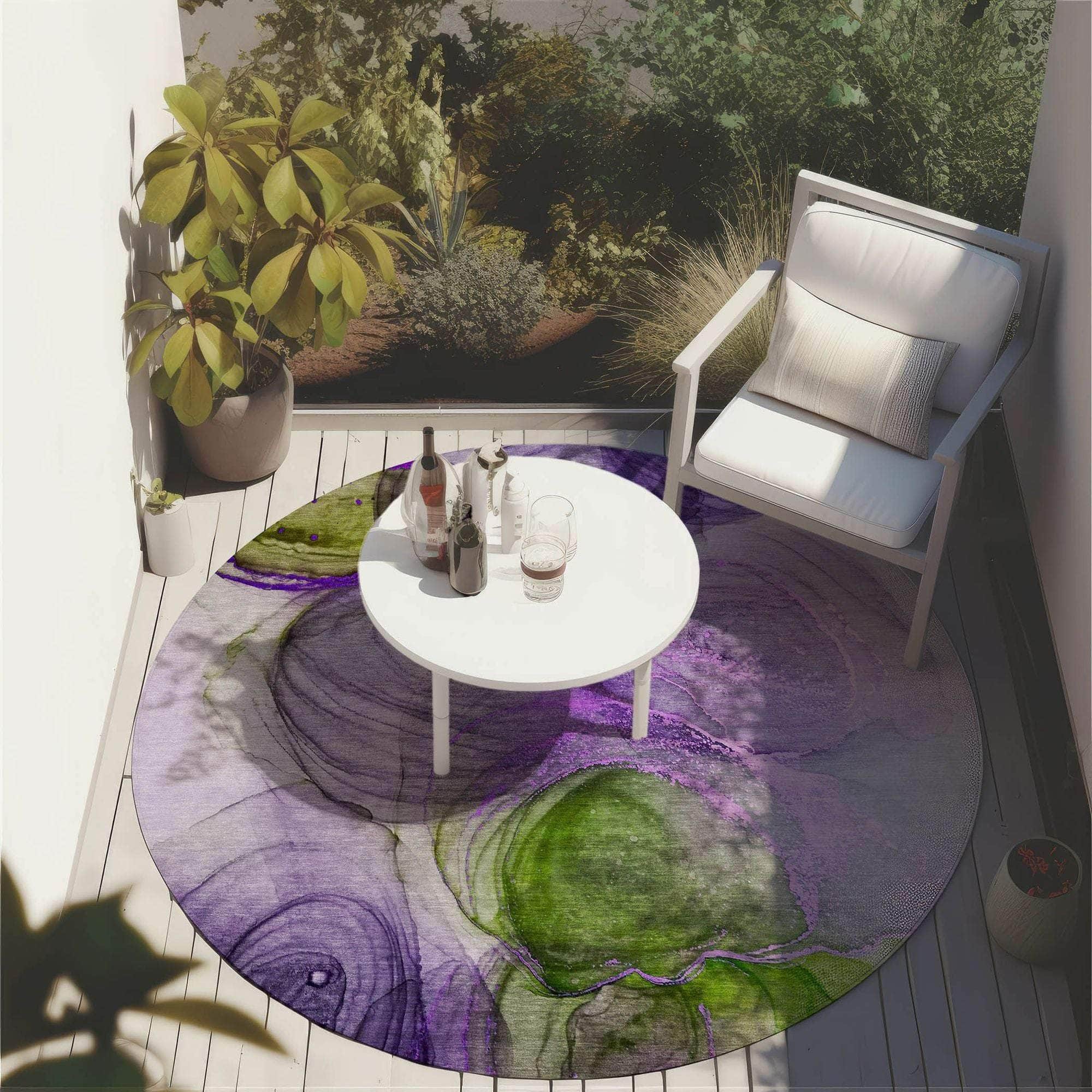Machine Made ACN513 Purple Rugs