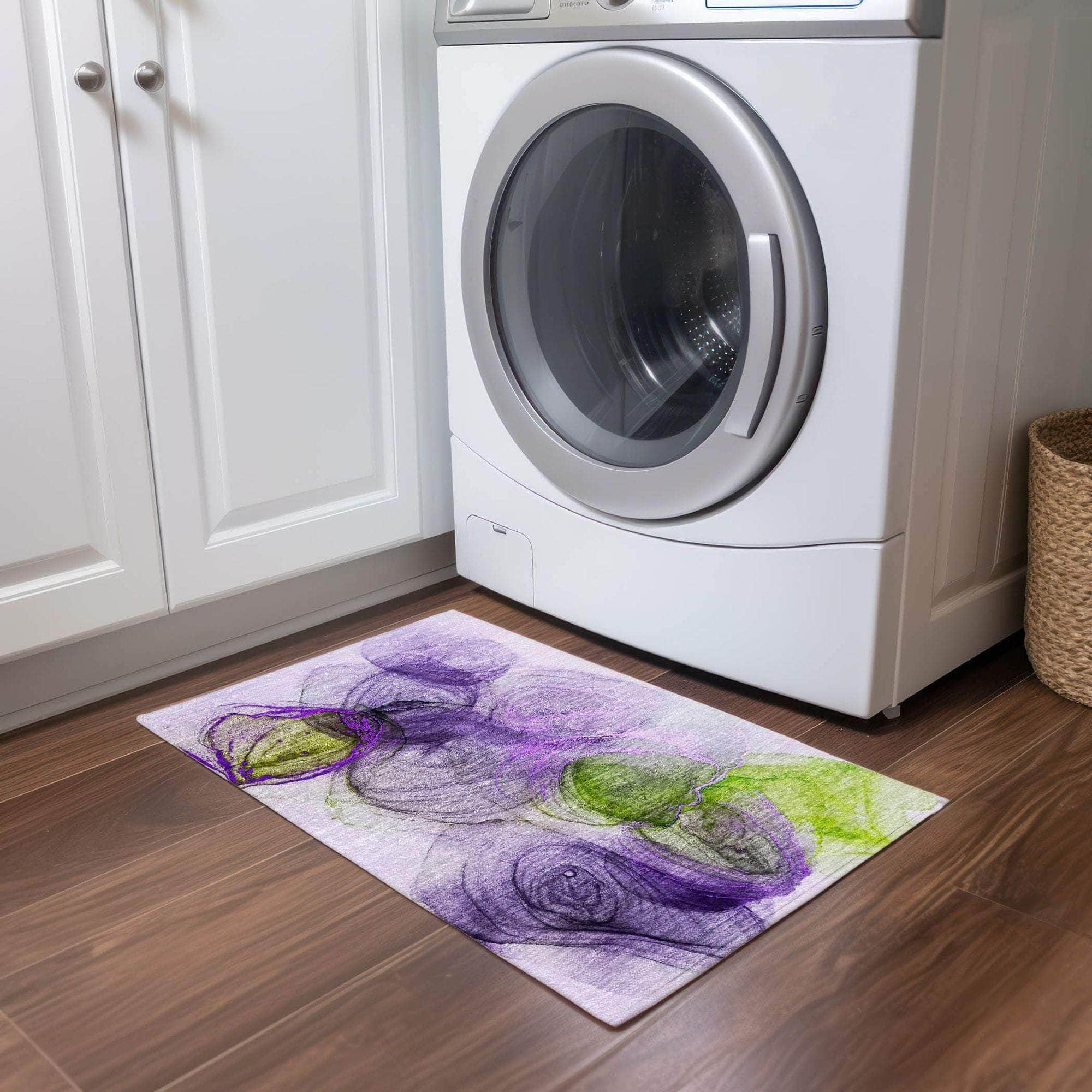 Machine Made ACN513 Purple Rugs