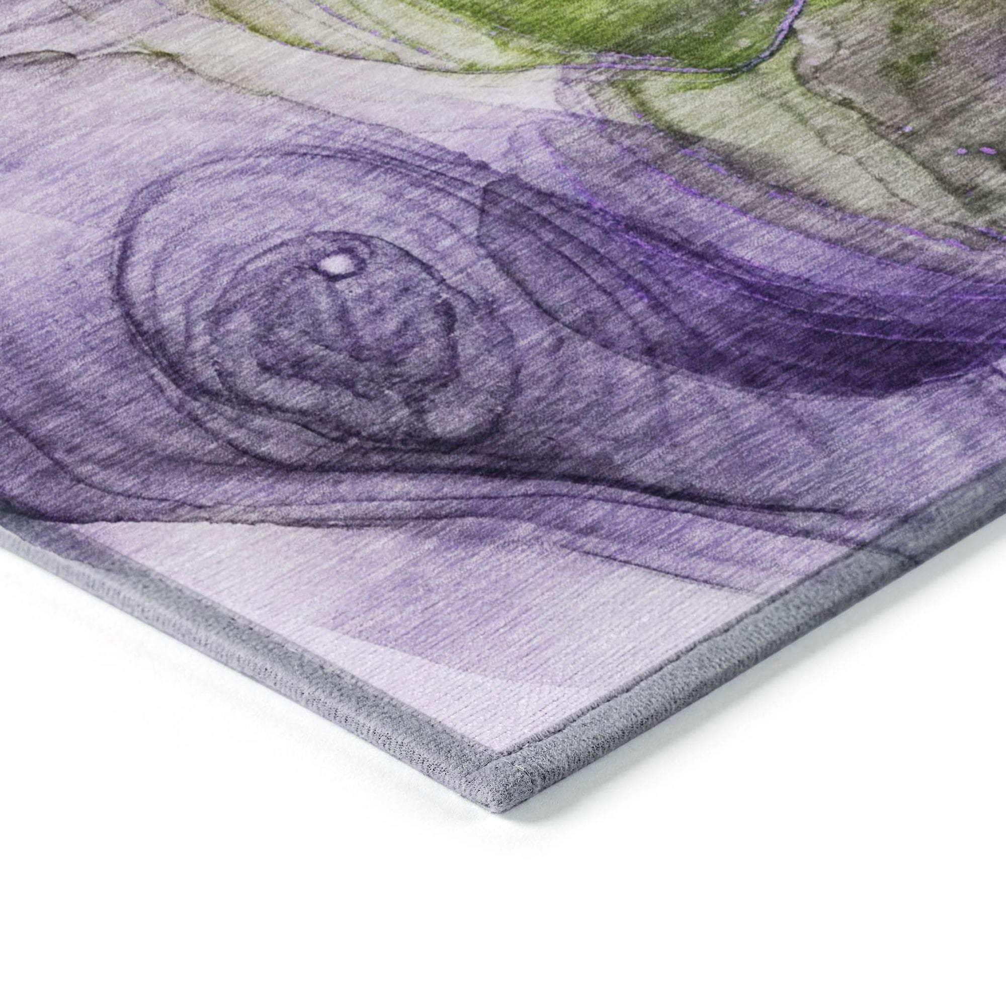 Machine Made ACN513 Purple Rugs