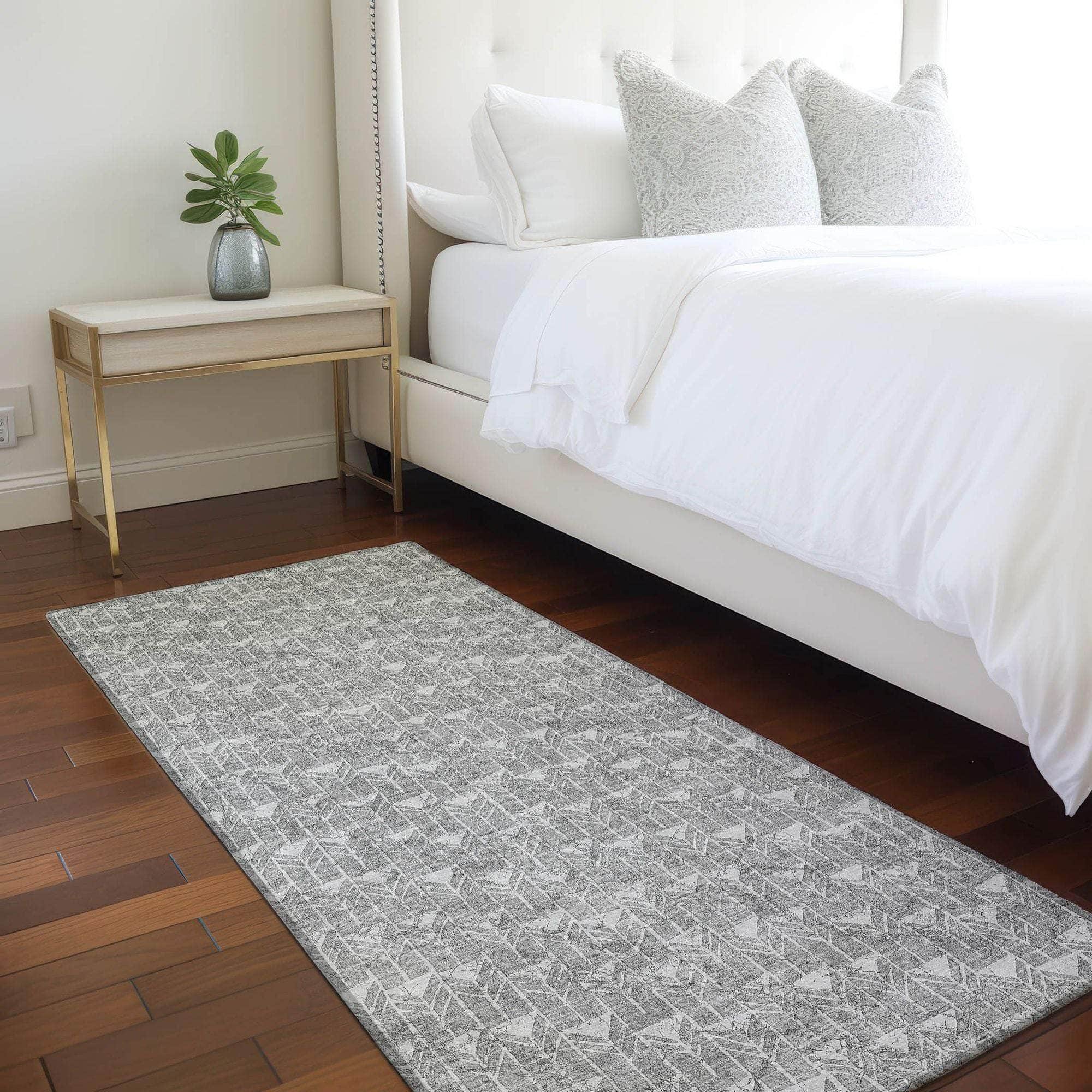 Machine Made ACN514 Gray Rugs