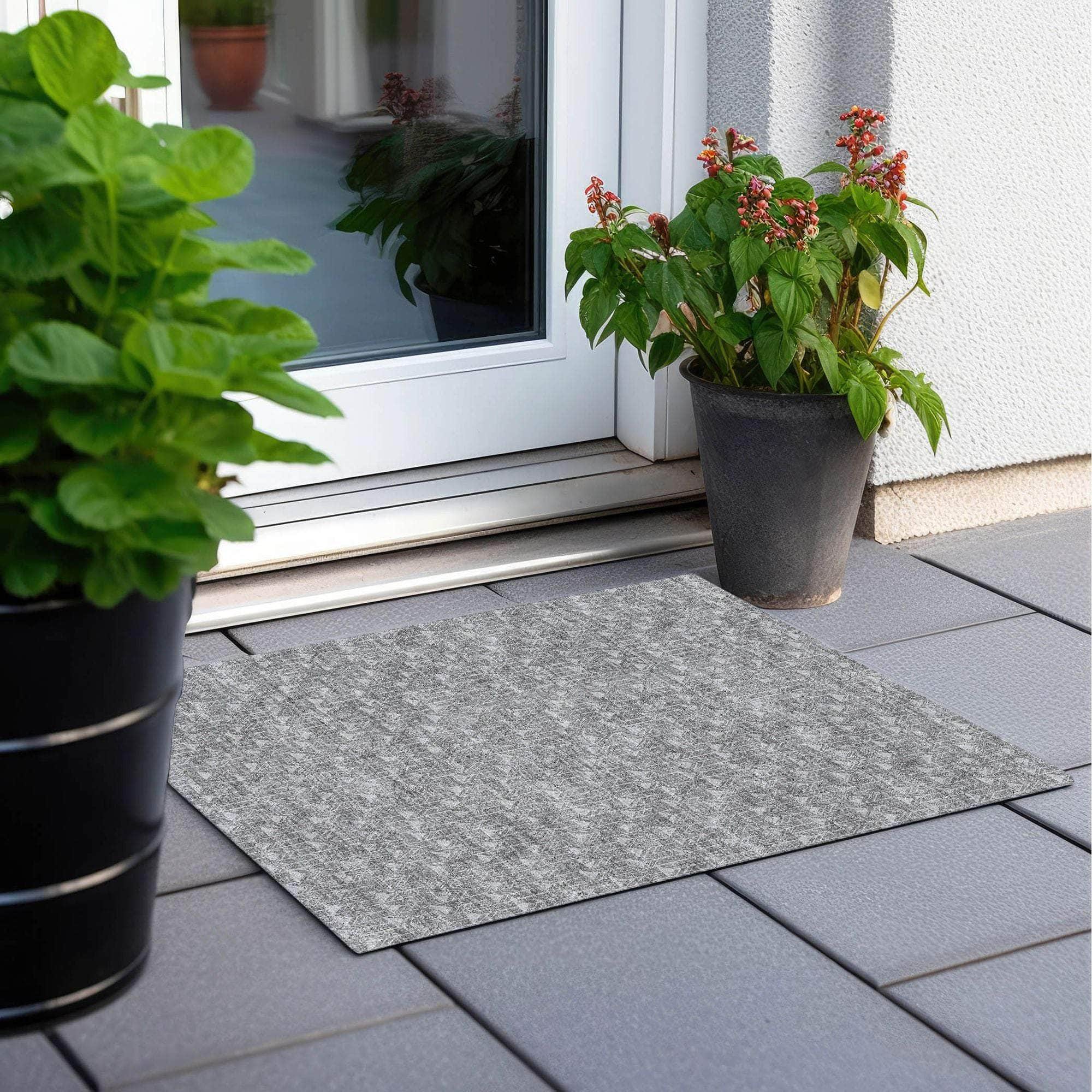 Machine Made ACN514 Gray Rugs