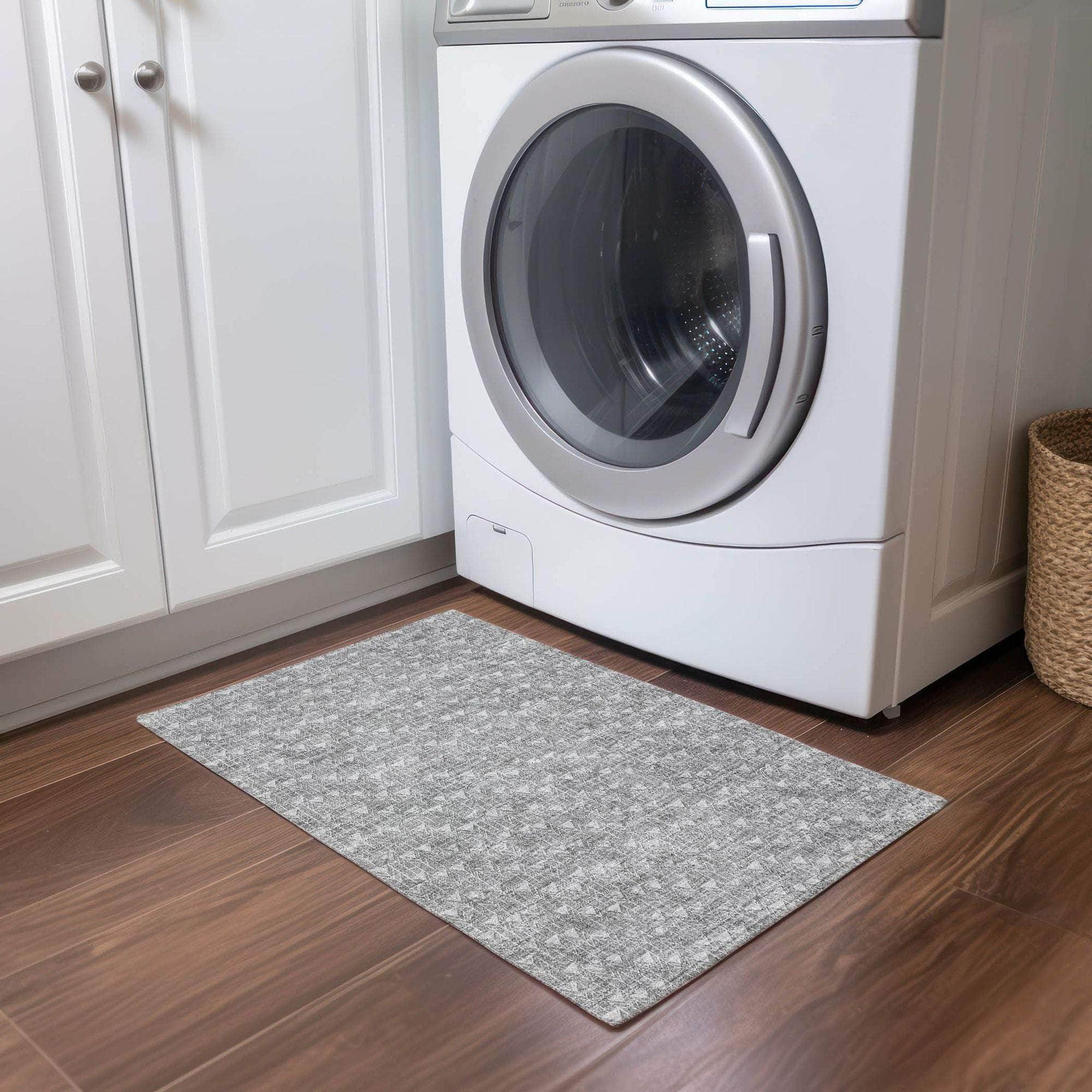 Machine Made ACN514 Gray Rugs