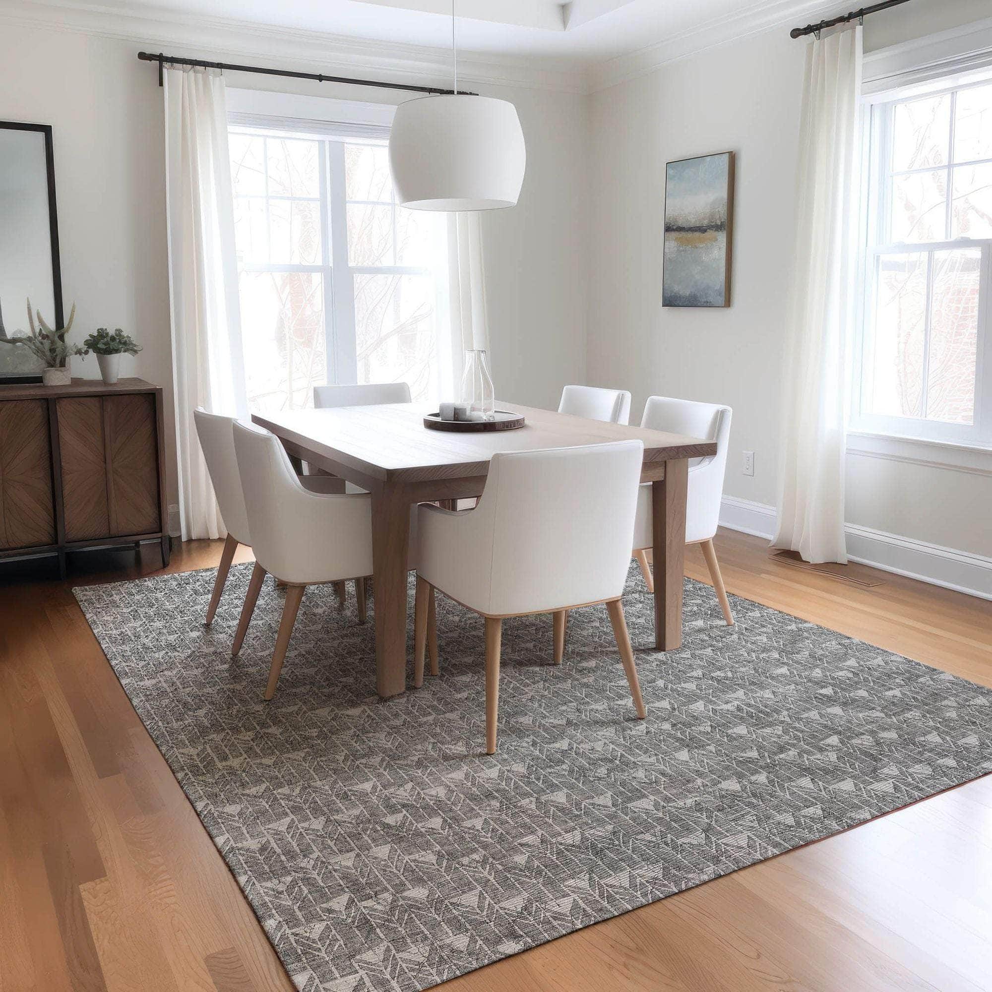 Machine Made ACN514 Gray Rugs