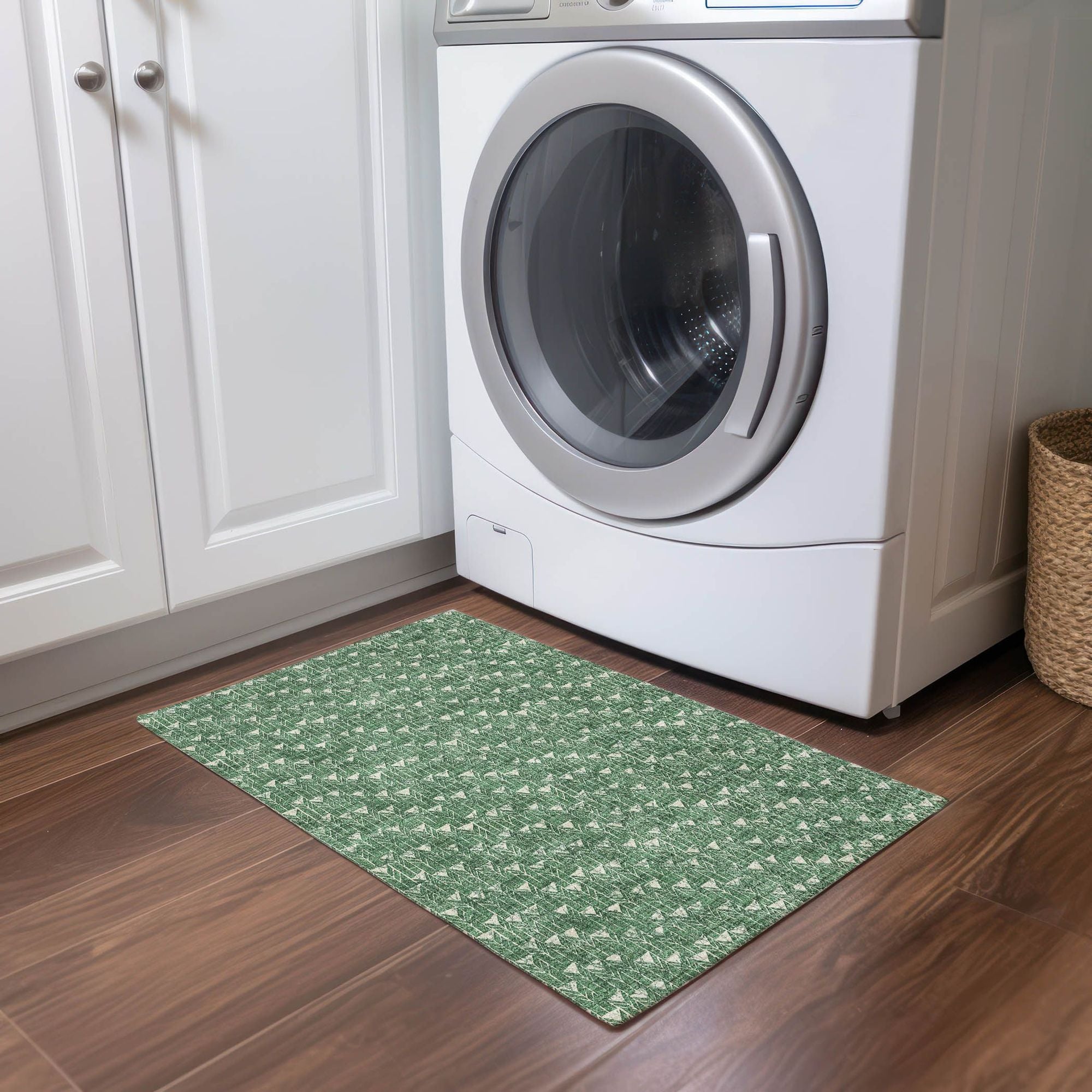 Machine Made ACN514 Green Rugs