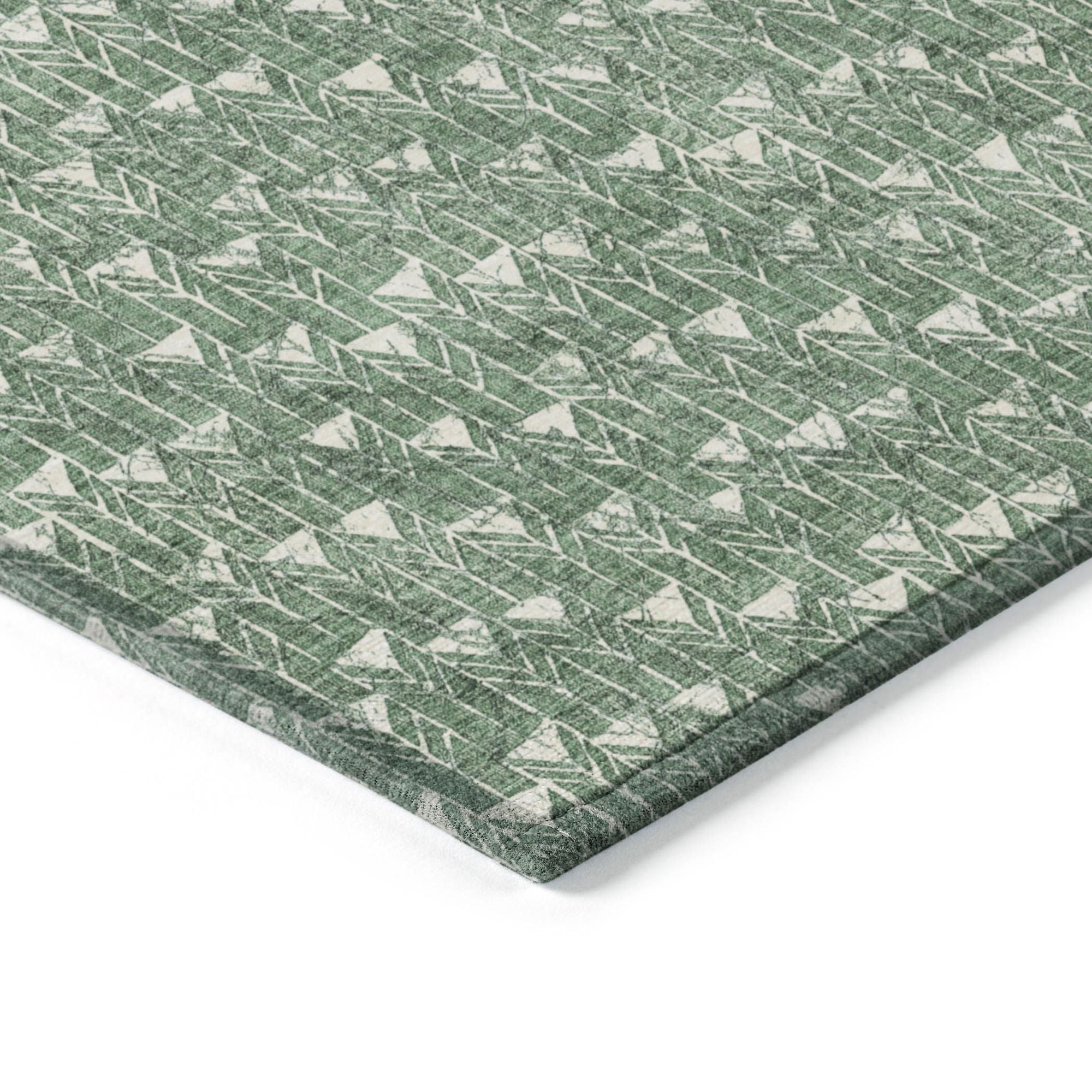 Machine Made ACN514 Green Rugs