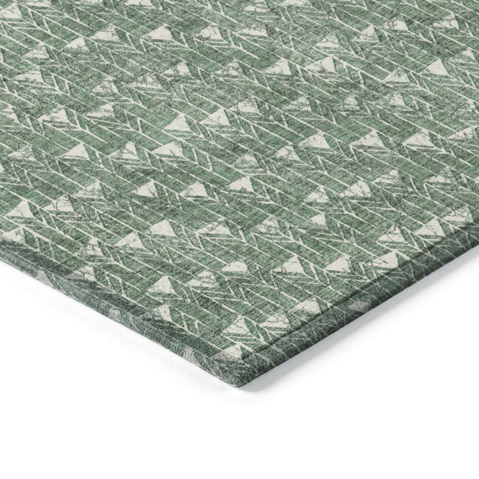 Machine Made ACN514 Green Rugs