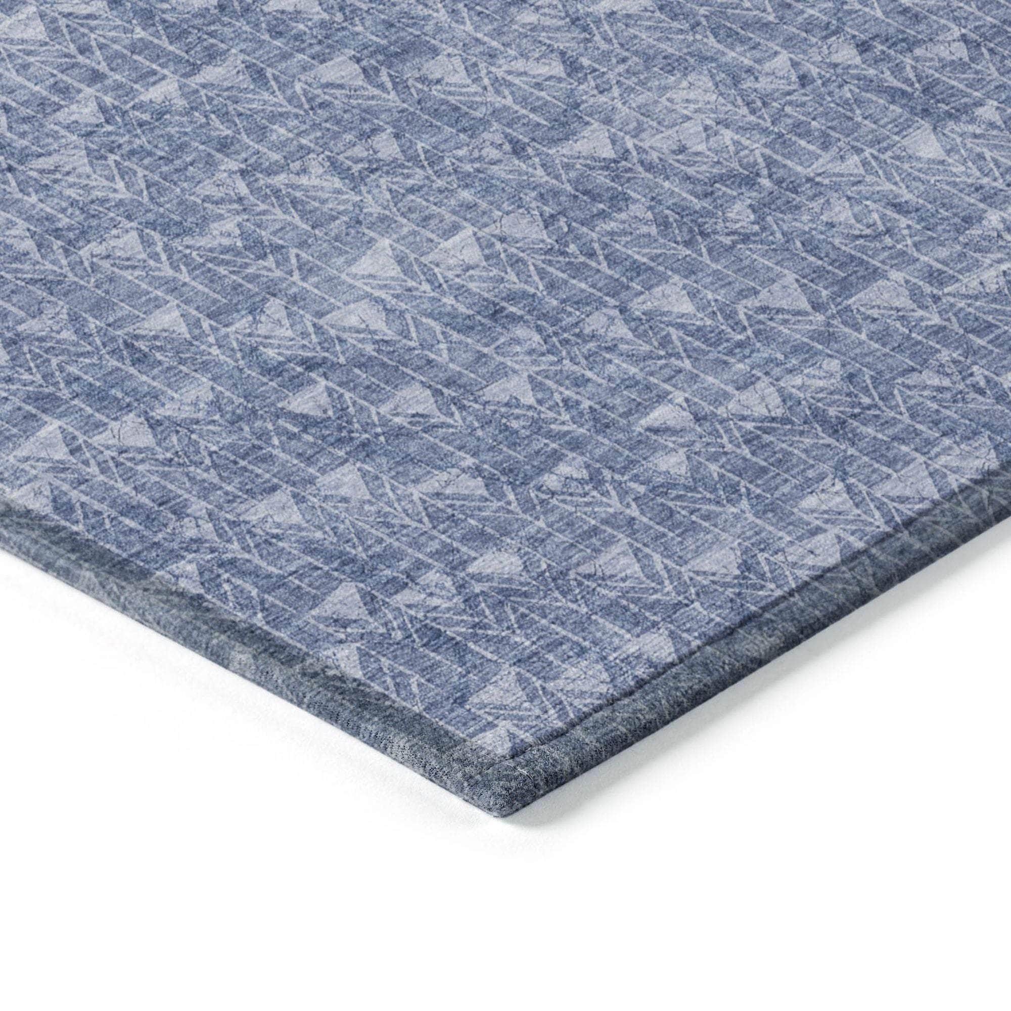 Machine Made ACN514 Navy Blue Rugs