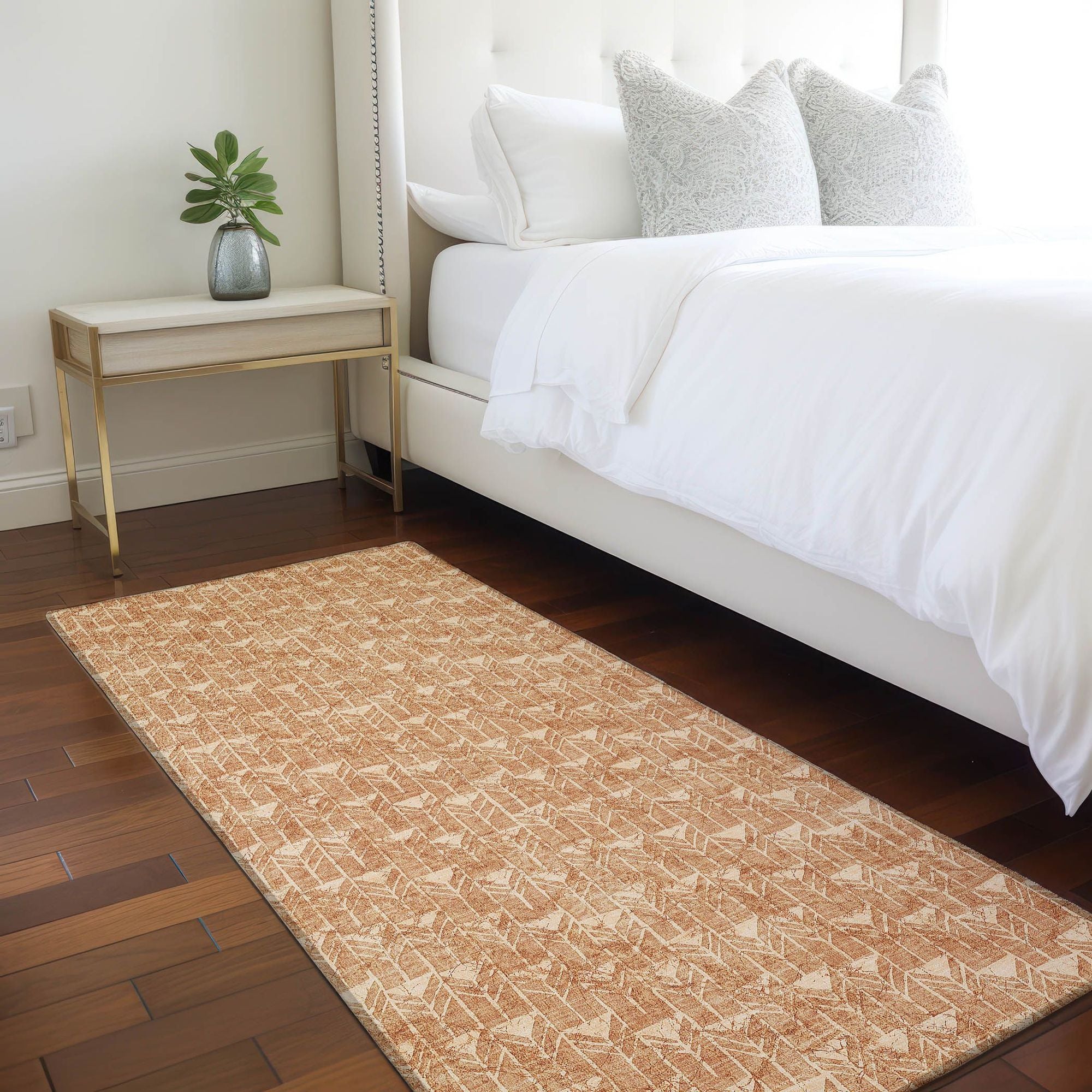 Machine Made ACN514 Salmon Orange Rugs