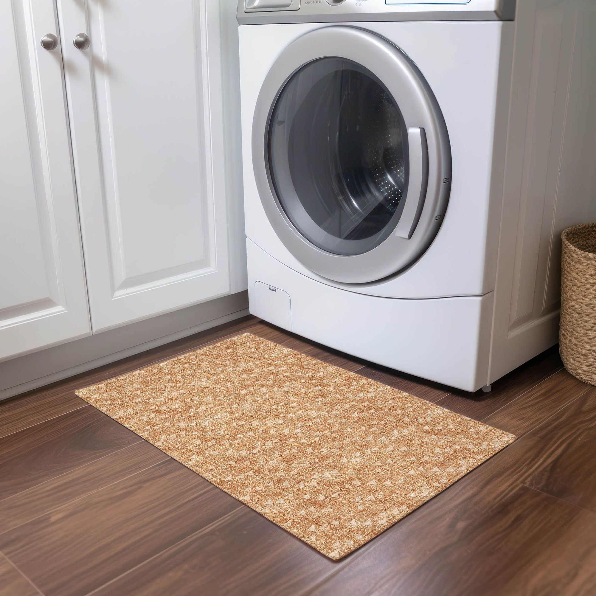 Machine Made ACN514 Salmon Orange Rugs